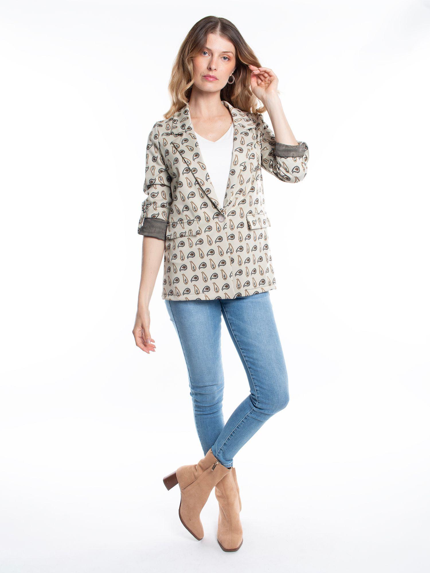 Chaqueta Crema Lineatre-3