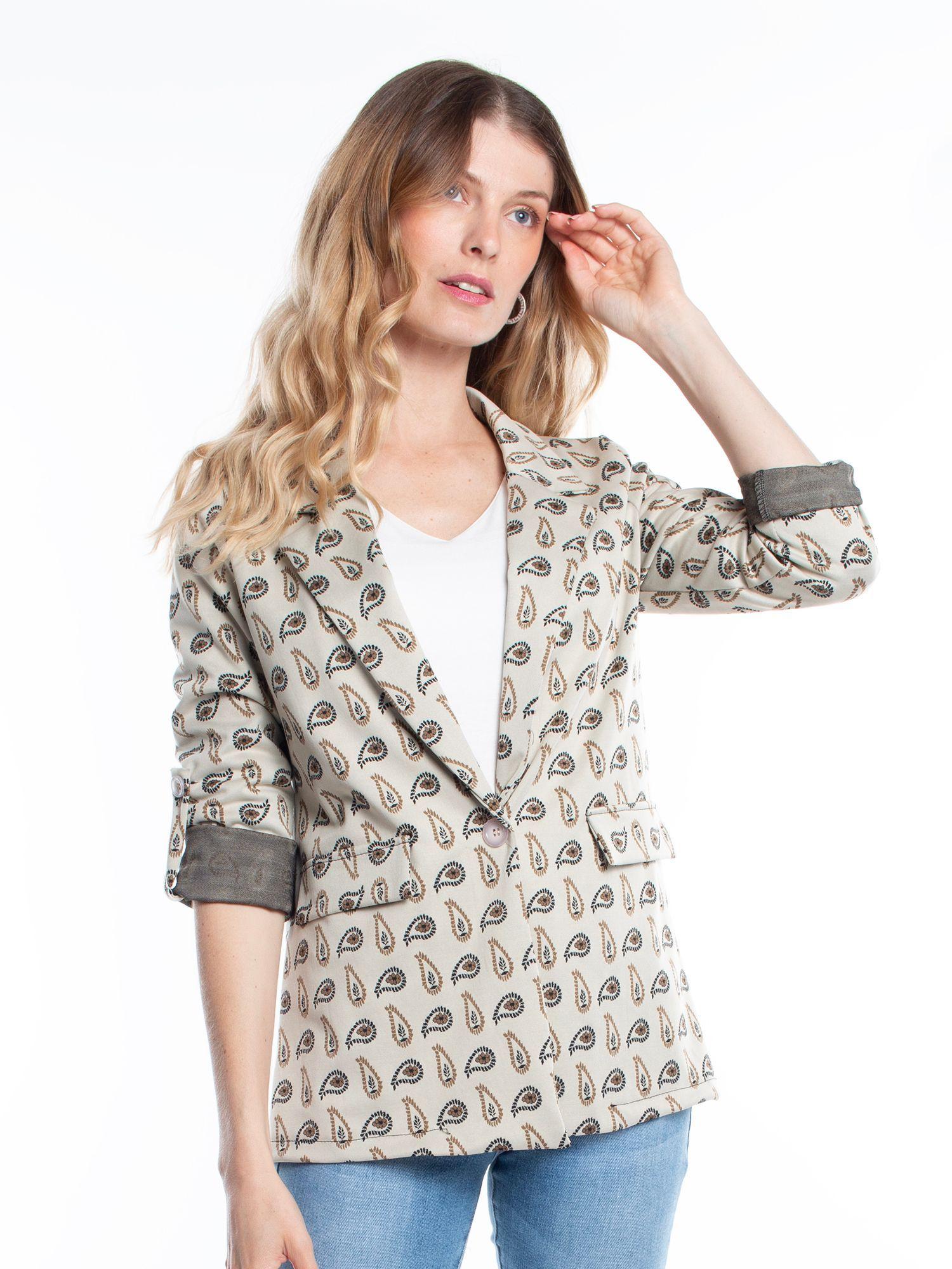 Chaqueta Crema Lineatre-0