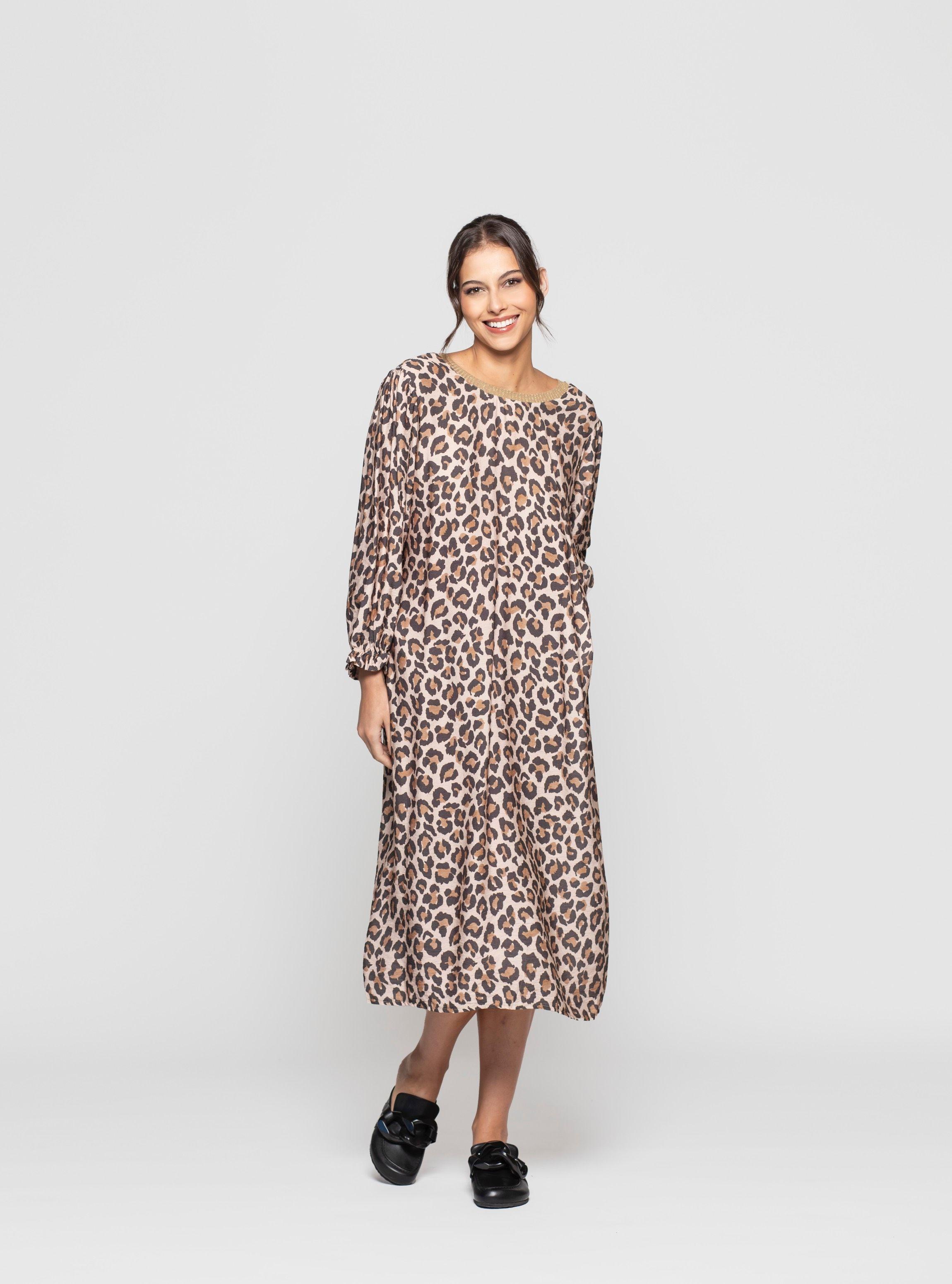 Vestido Mujer Rina Café Lineatre-2