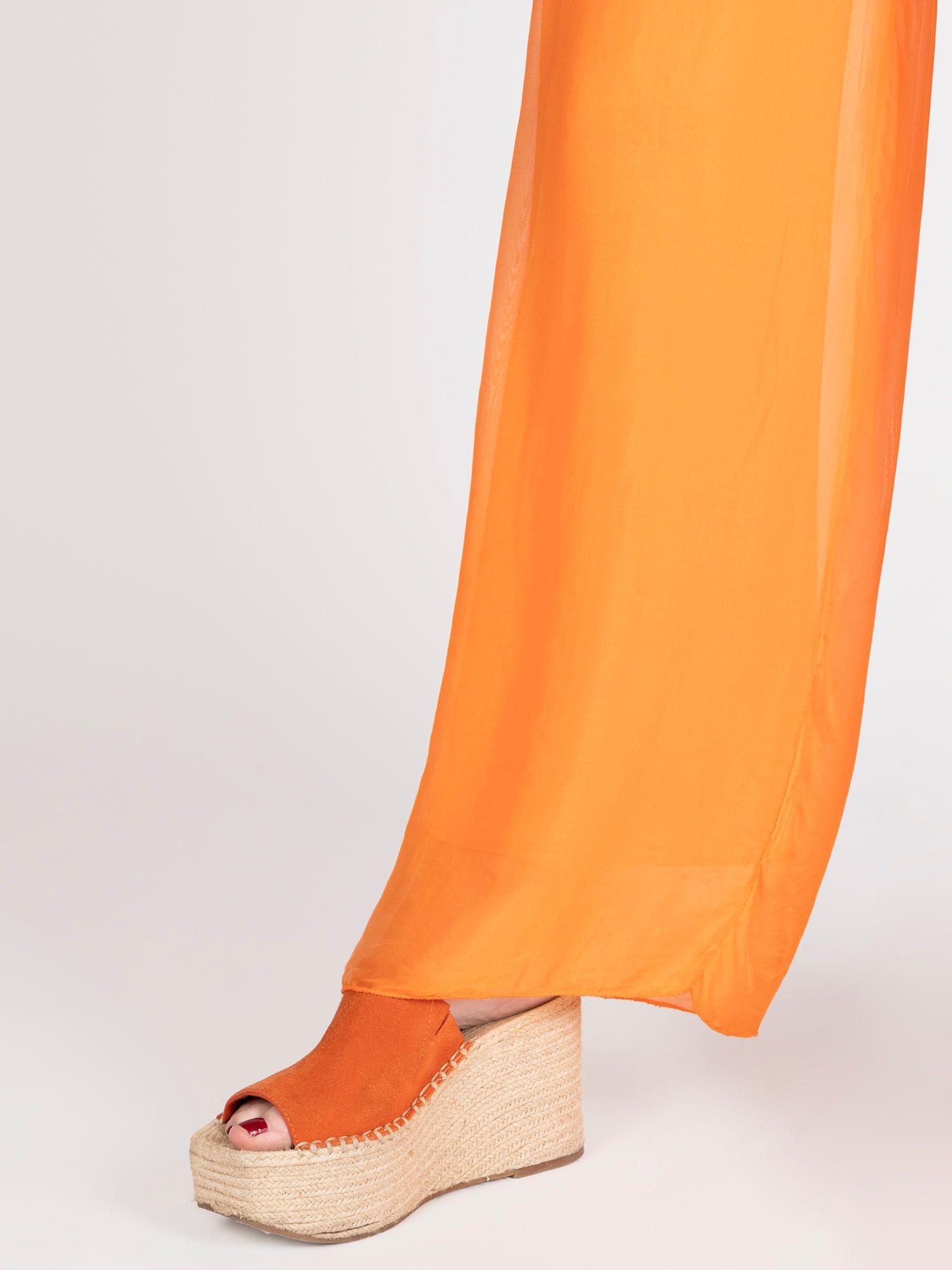 Pantalon recto soft naranjo lineatre-2