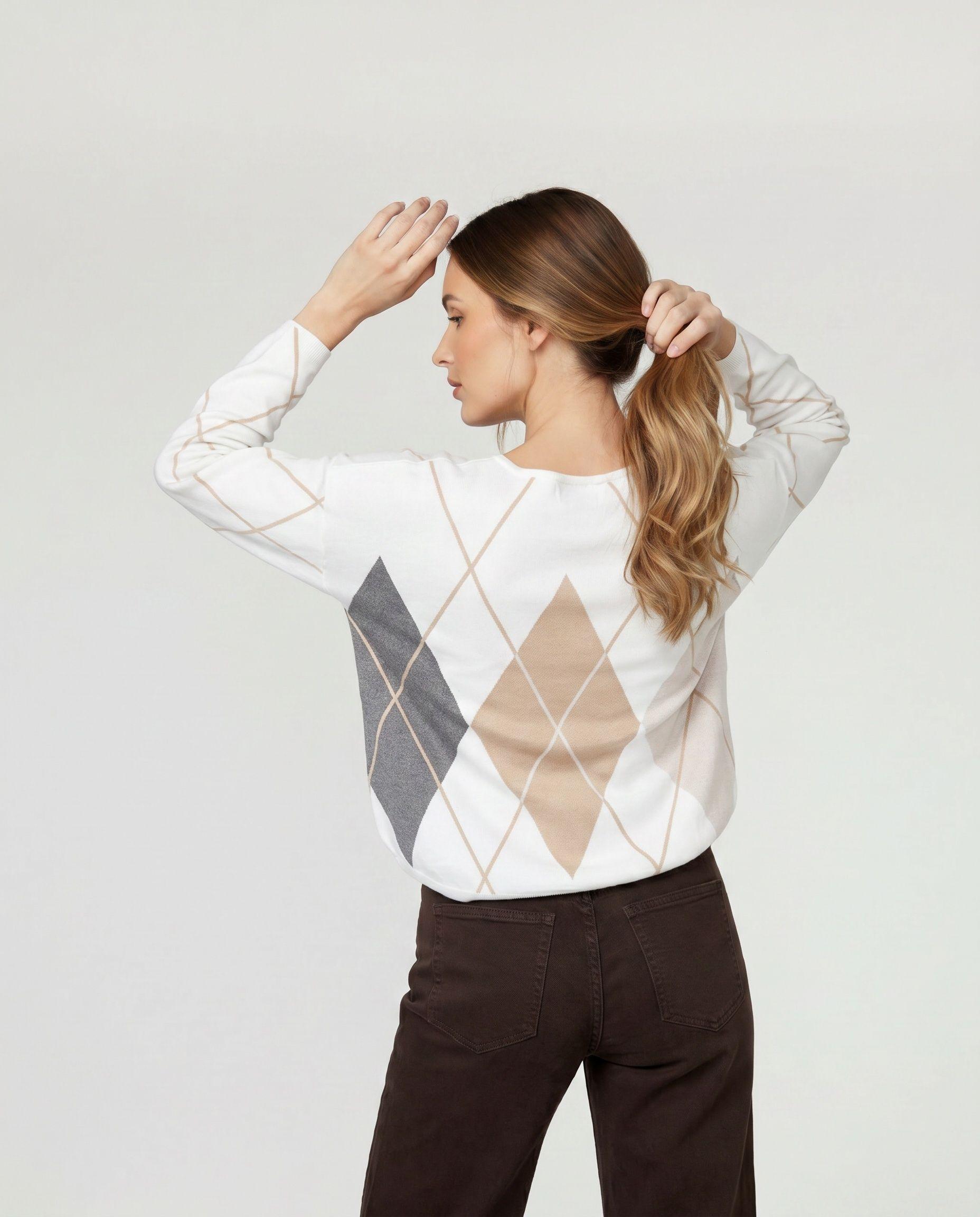 Sweater Mujer Livia Gris Lineatré-1