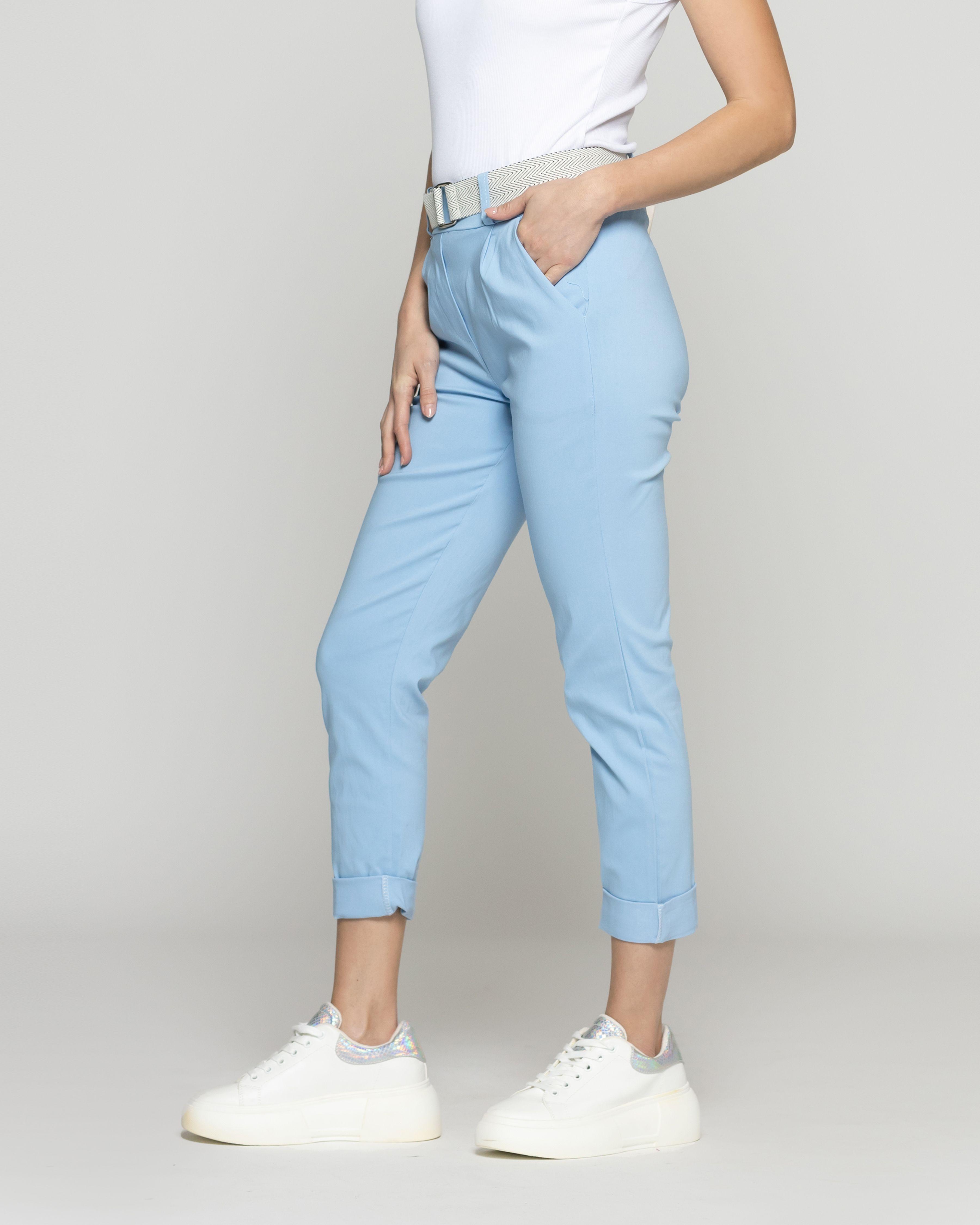 Pantalón Mujer Parisa Pitillo Celeste Lineatre-1