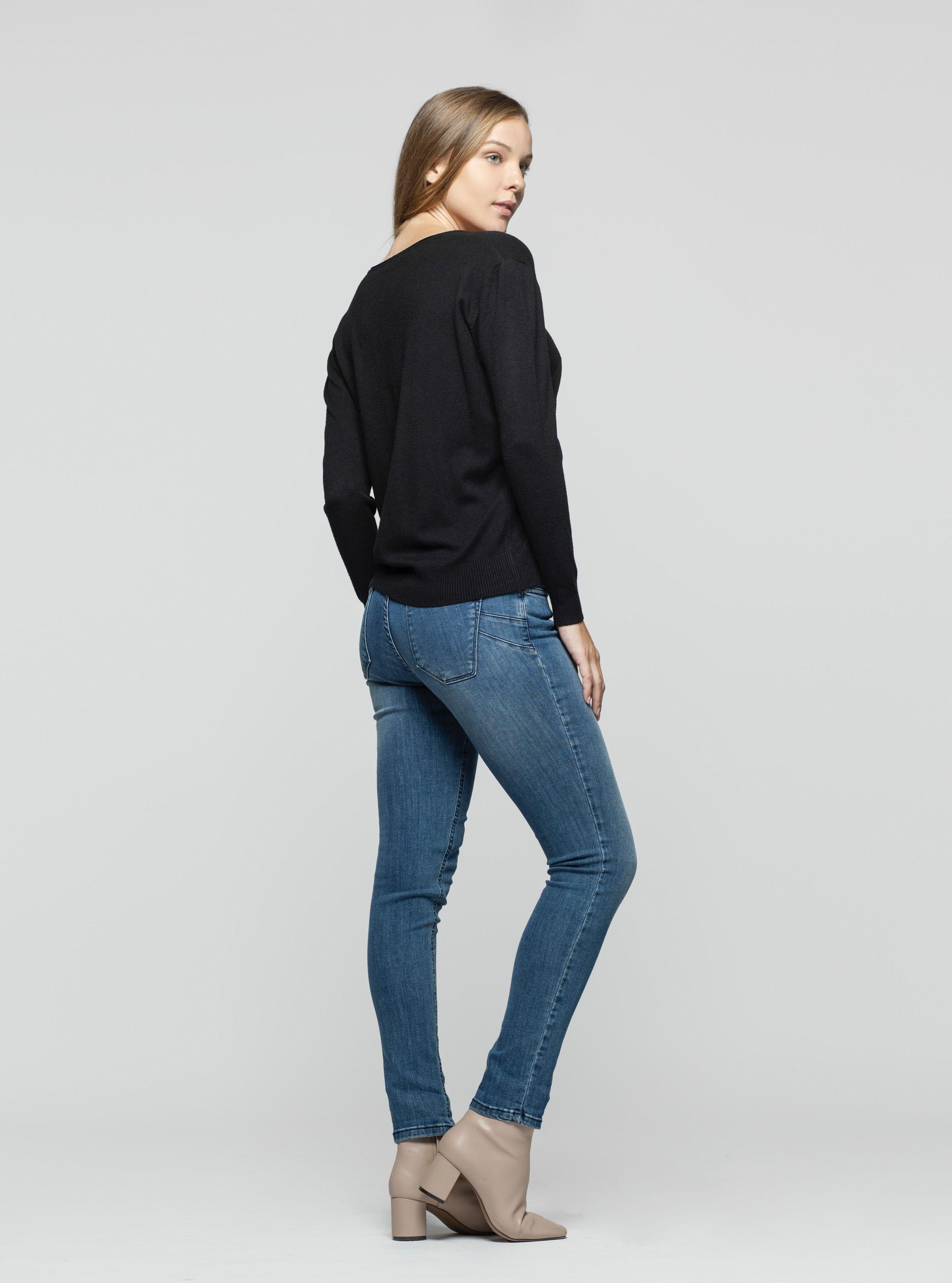 Sweater Mujer Aurea Negro Lineatre-2