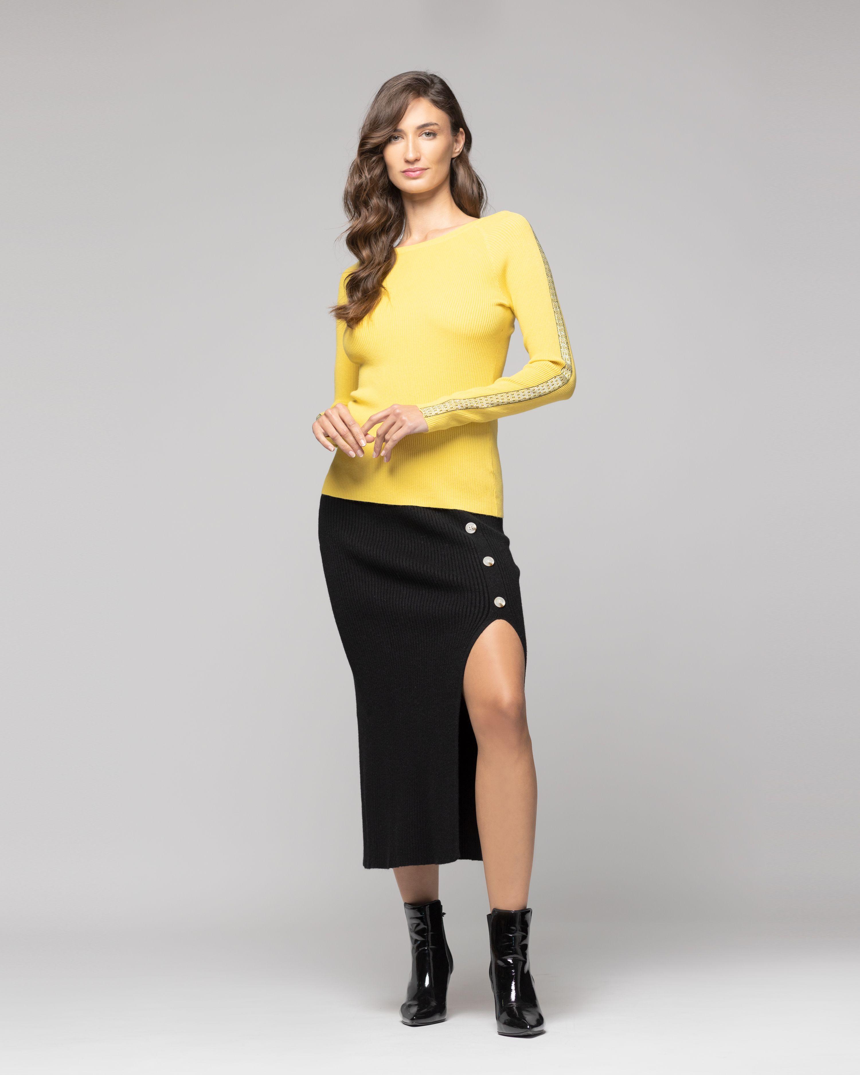 Falda Mujer Cosima  Negro Lineatre-0