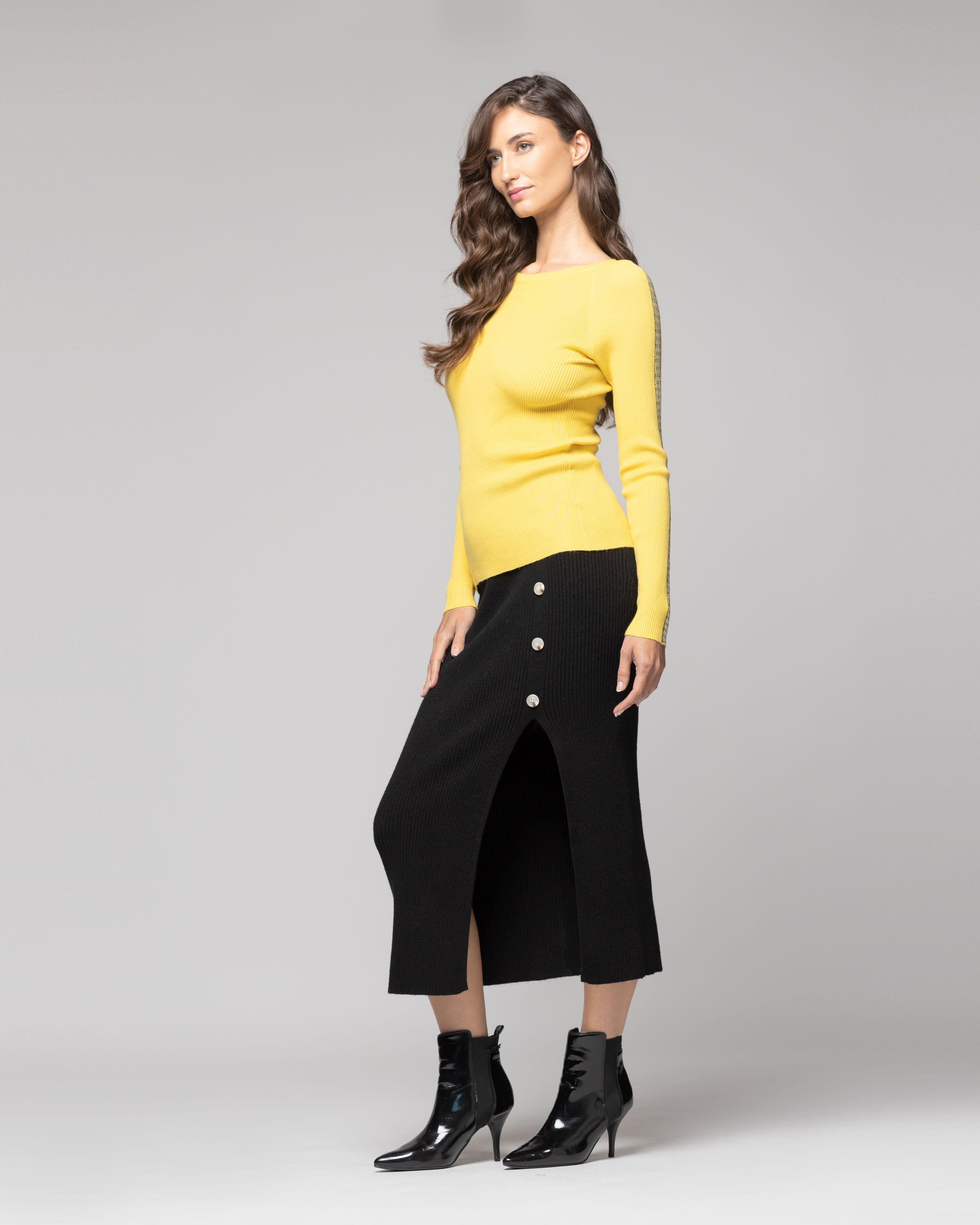 Falda Mujer Cosima  Negro Lineatre-1