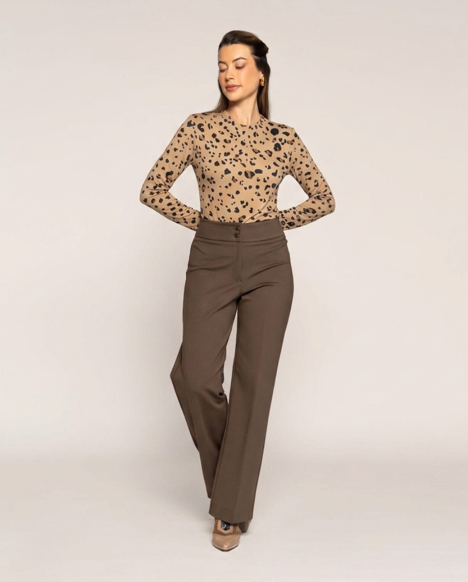 Body Animal Print Ajustado Moka Ludovica-2