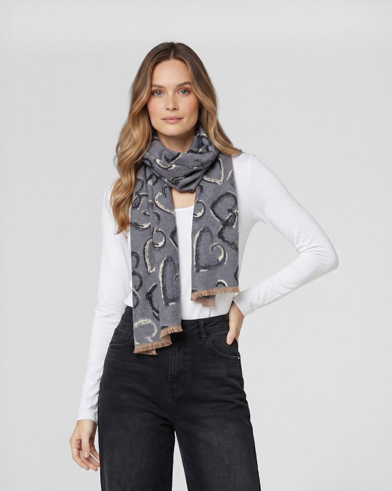 Echarpe Mujer Josefina Gris Lineatre-0