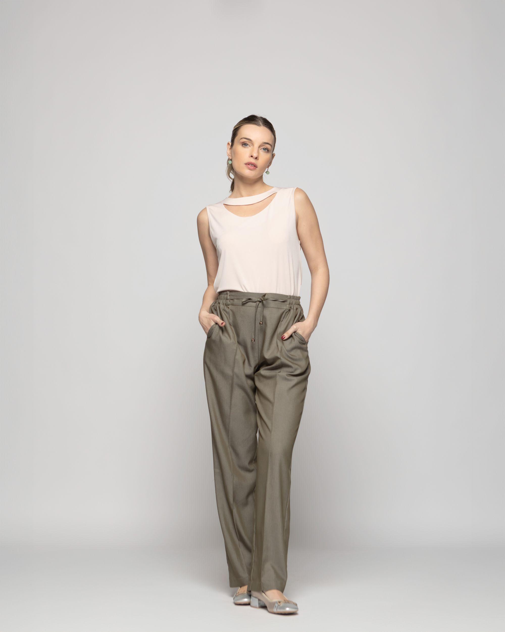 Polera Mujer Narciso Escote Medialuna Sin Mangas Nude Ludovica-2