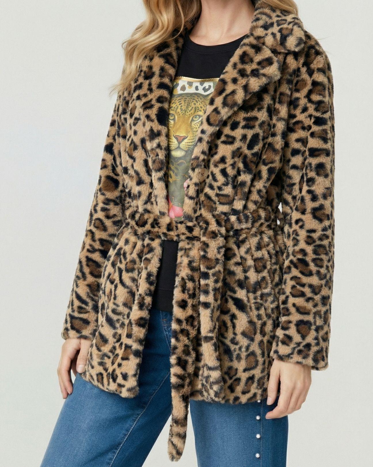 Abrigo Mujer Aurora Relaxed Fit Cuello Con Solapa Manga Caida Beige Lineatre-3