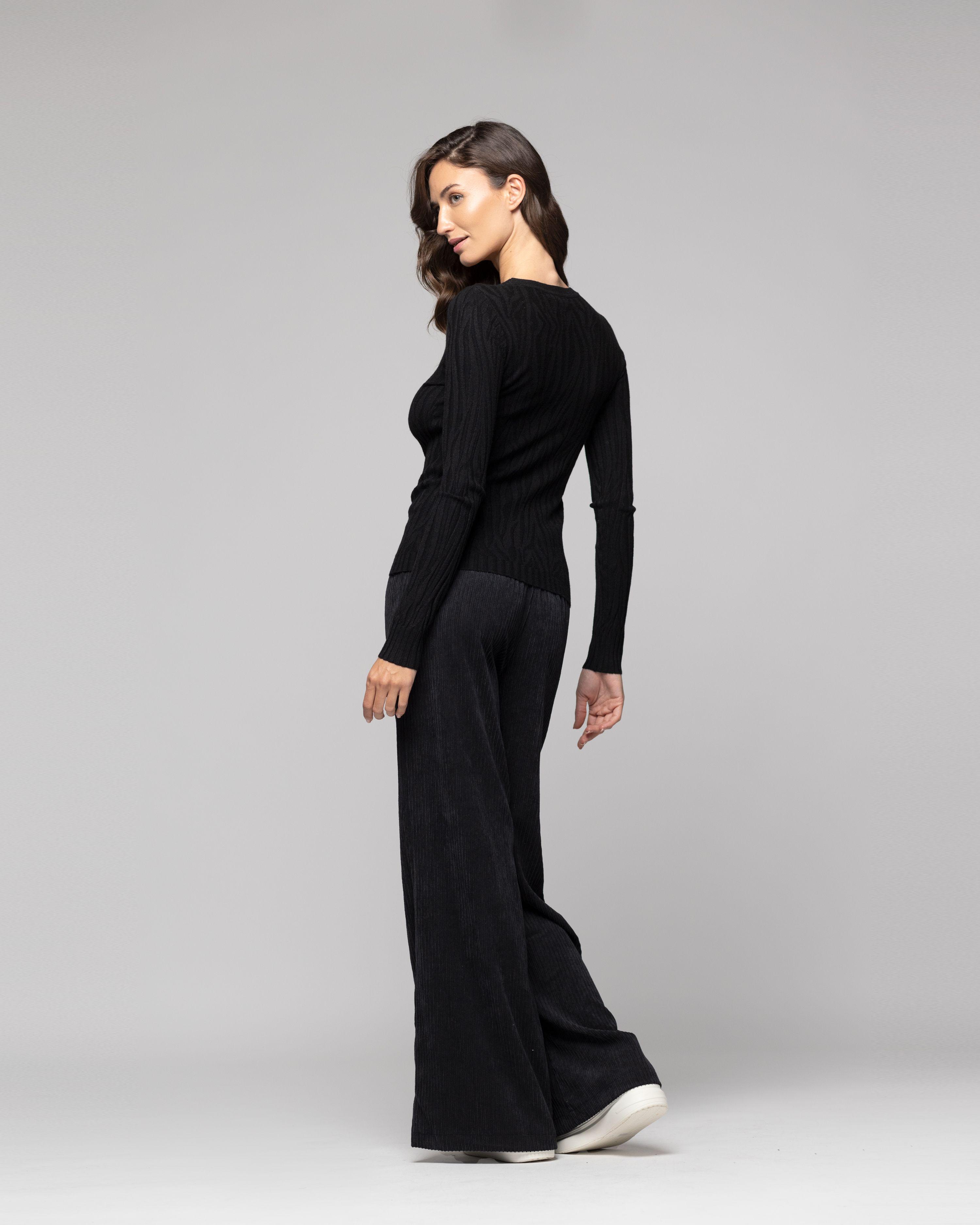 Sweater Mujer Noemi Negro Lineatre-2