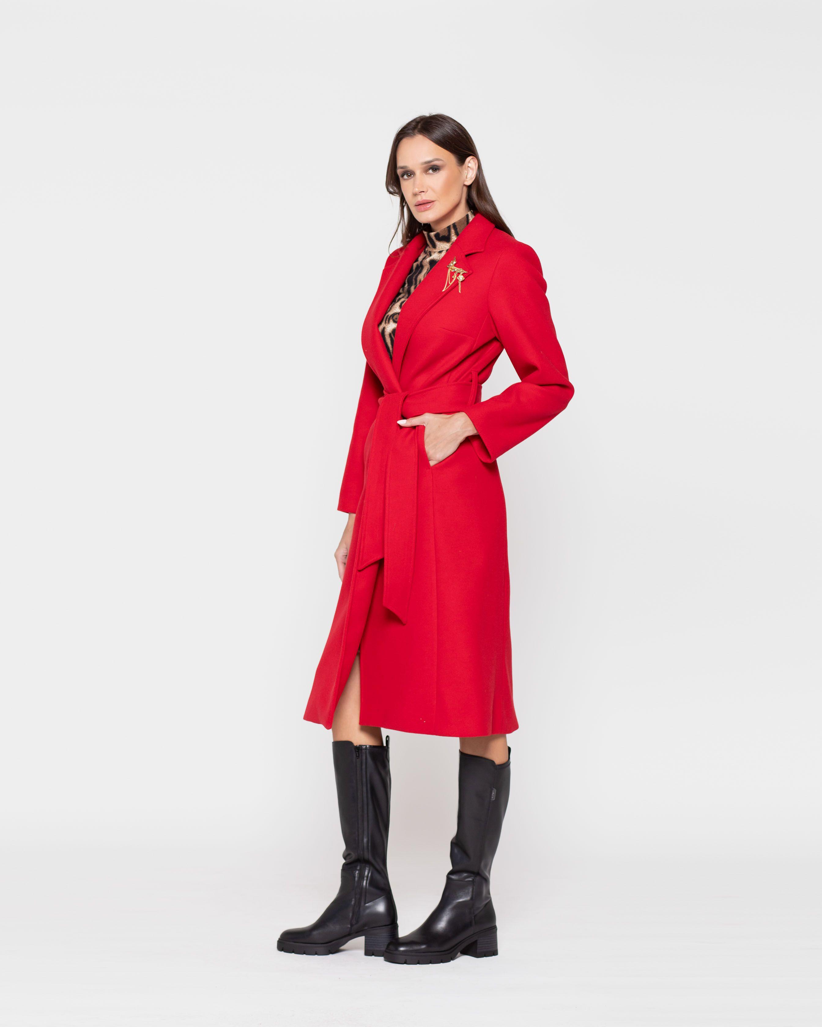 Abrigo Mujer Amapola Rojo Ludovica-1