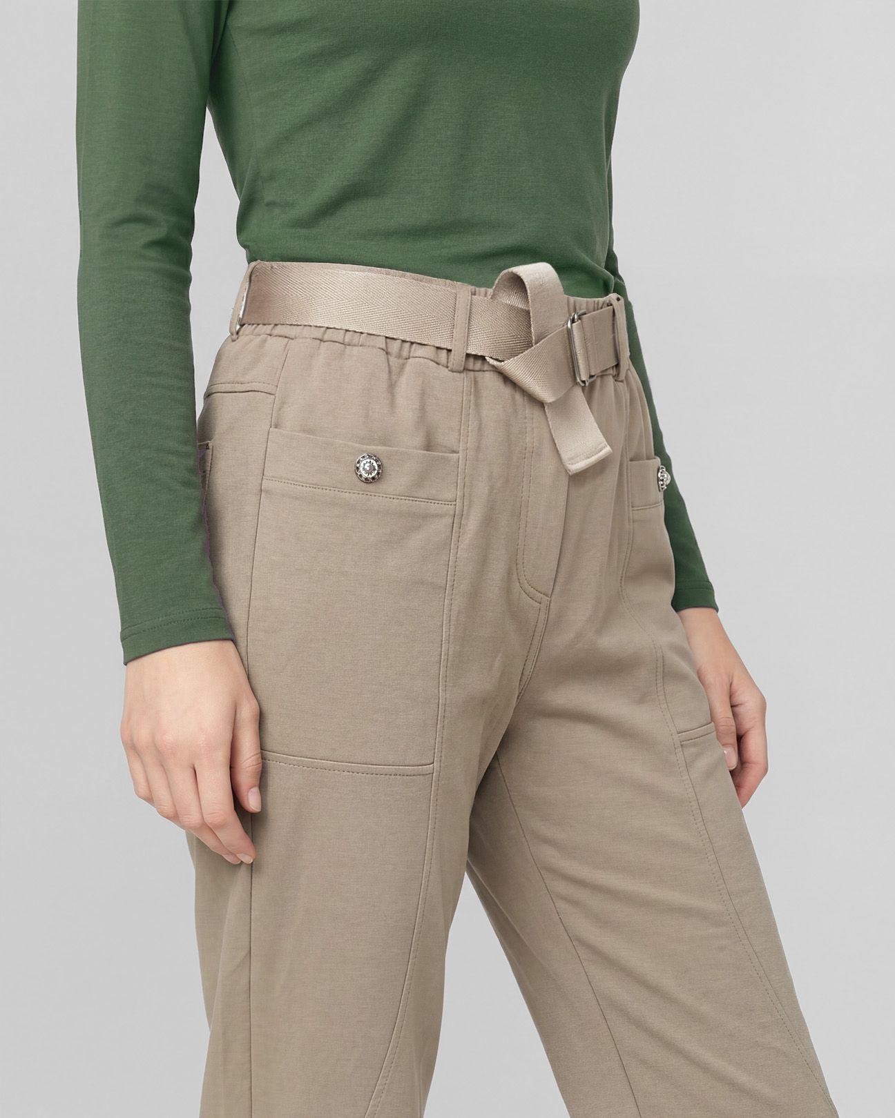 Pantalon Mujer Ada Regular Fango Lineatre-2