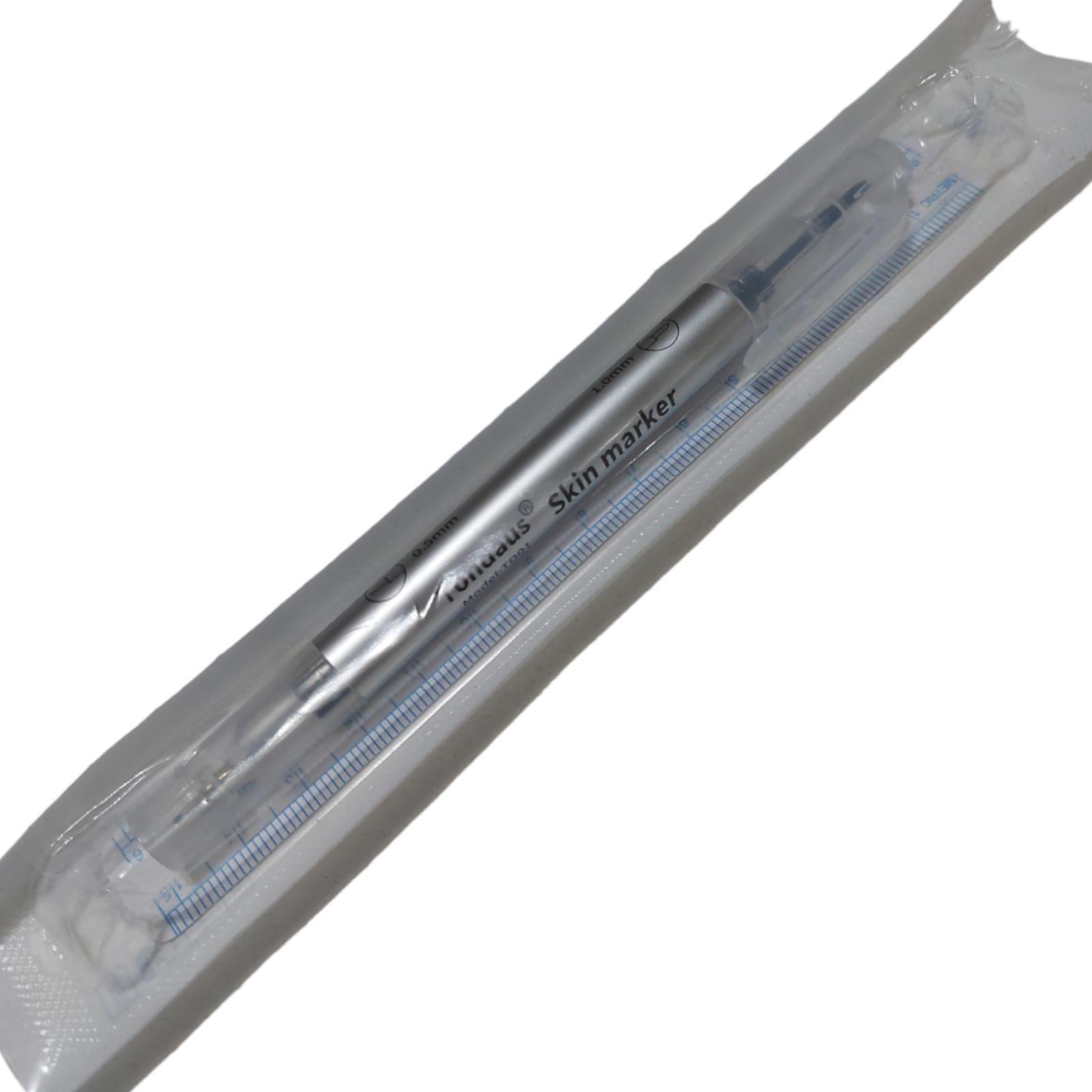 Lápiz Quirúrgico Marcador Estéril Negro + Regla Microblading-2