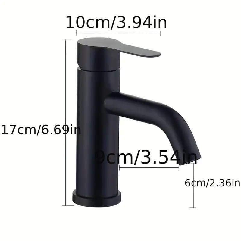 Llave Monomando Para Lavamanos Negro Mate -3