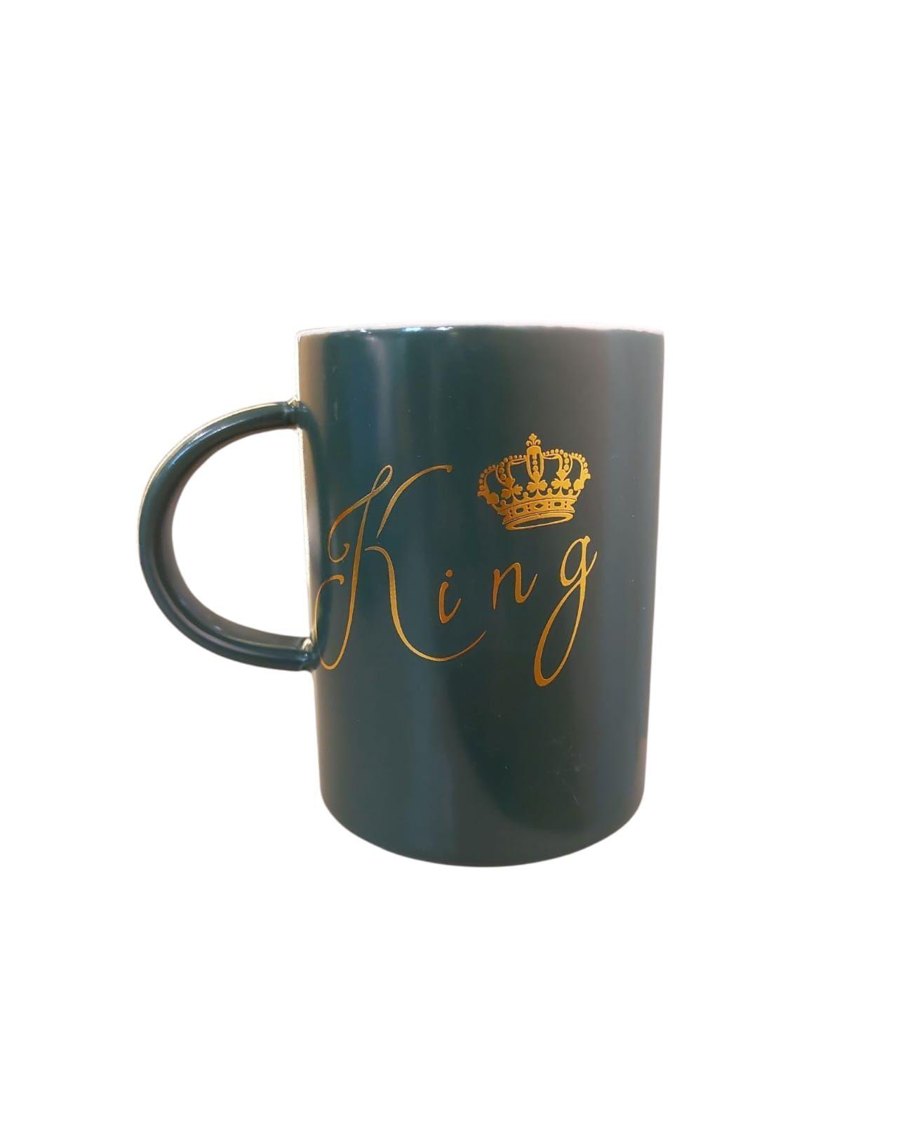Juego de Tazas Con Base Decorativa King & Queen-2