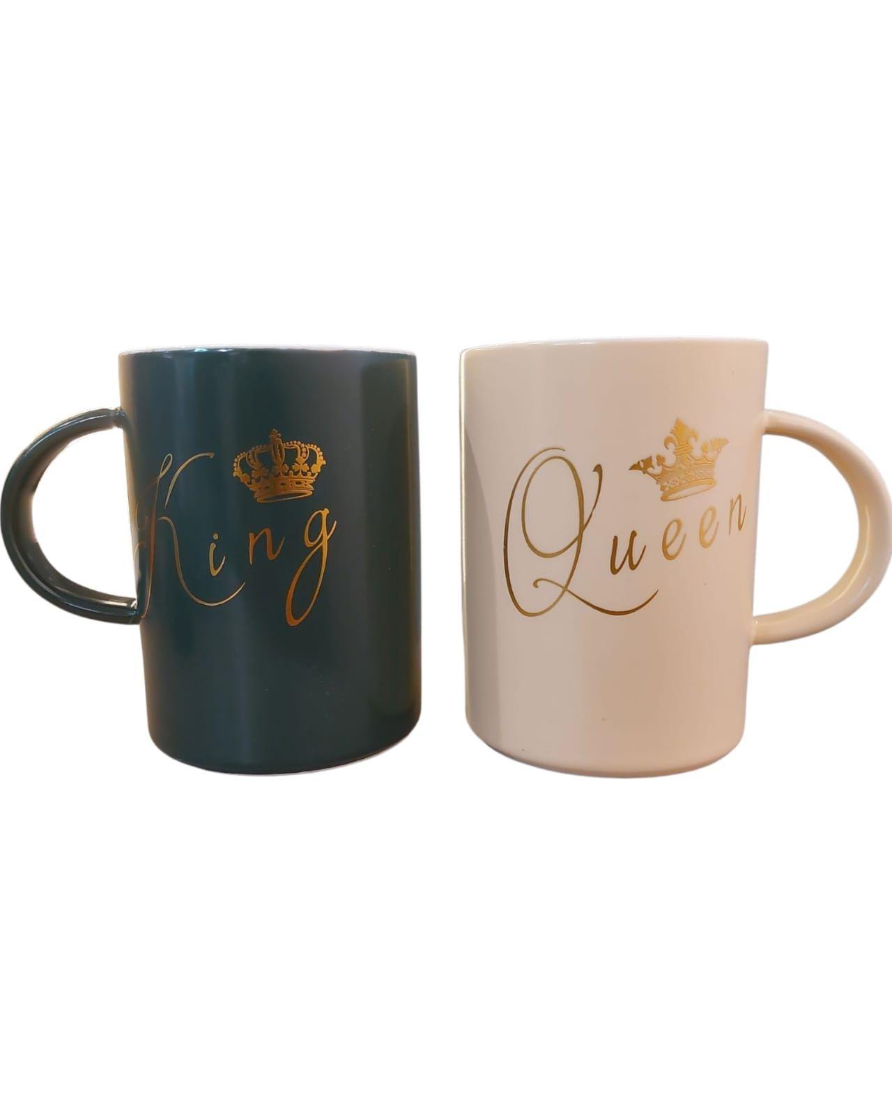 Juego de Tazas Con Base Decorativa King & Queen-3