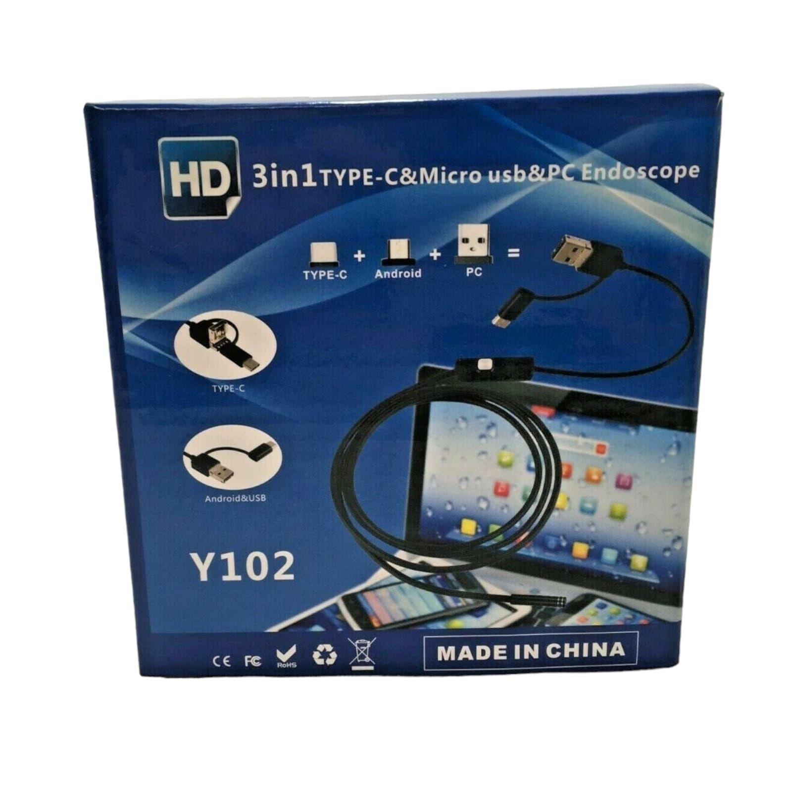 Cámara Endoscopia De 5 Metros 7mm Android 6 Leds 3 En 1-3