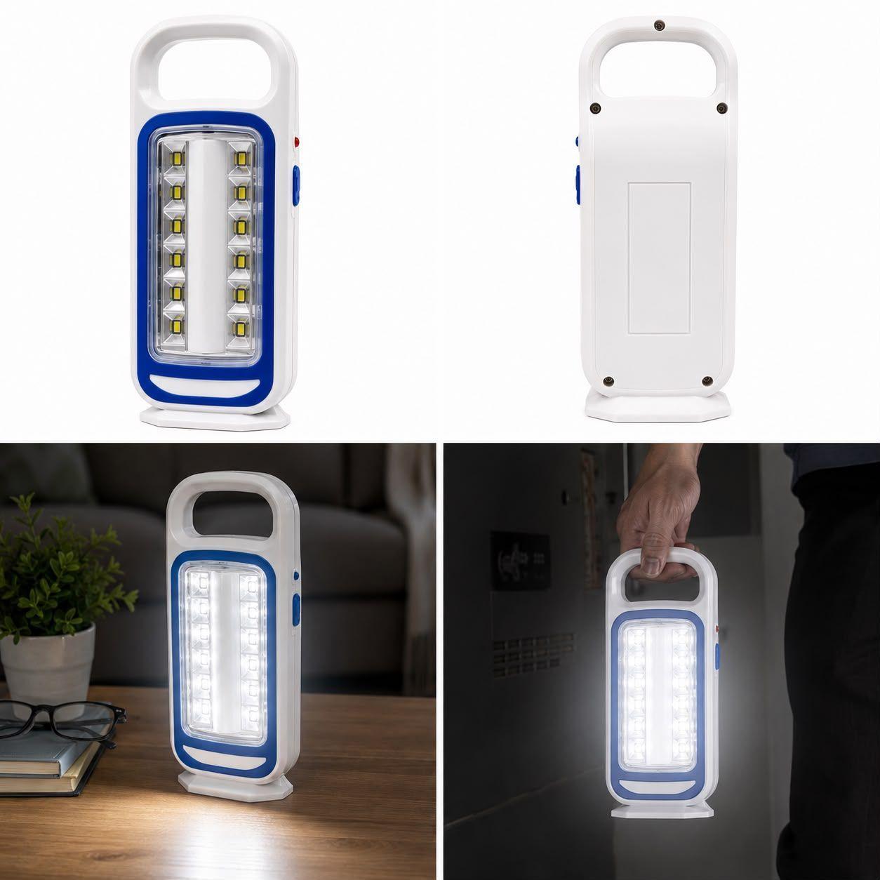 Linterna Luz Led Recargable De Emergencia Azul-2