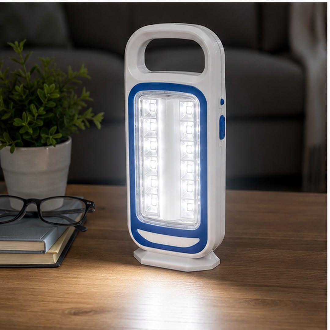 Linterna Luz Led Recargable De Emergencia Azul-3