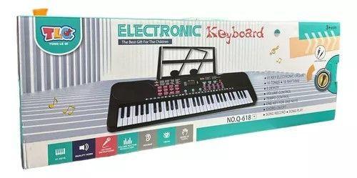 Teclado Piano Musical Para Niños 61 Teclas Con Microfono-1
