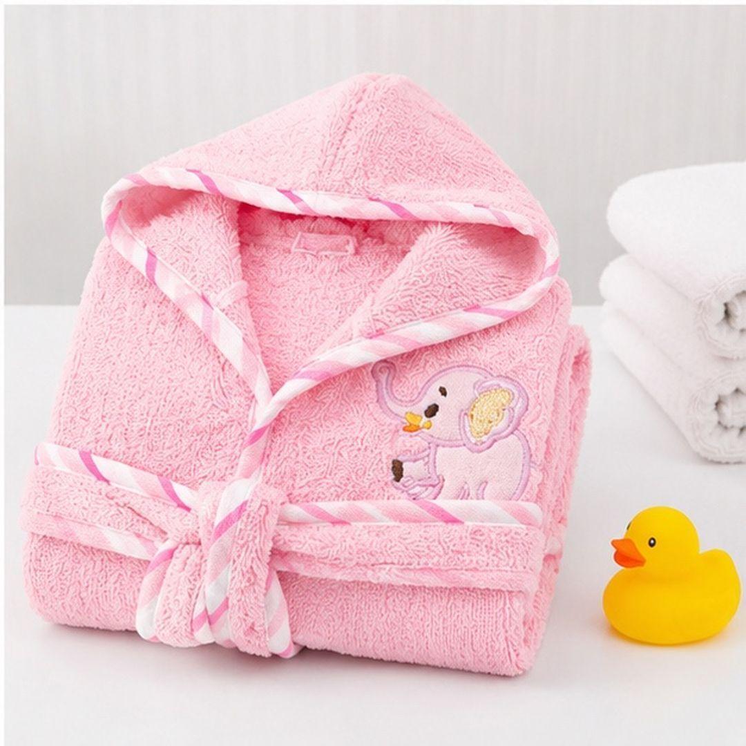 Toalla Bata De Bebe Salida De Ba o Rosado-4
