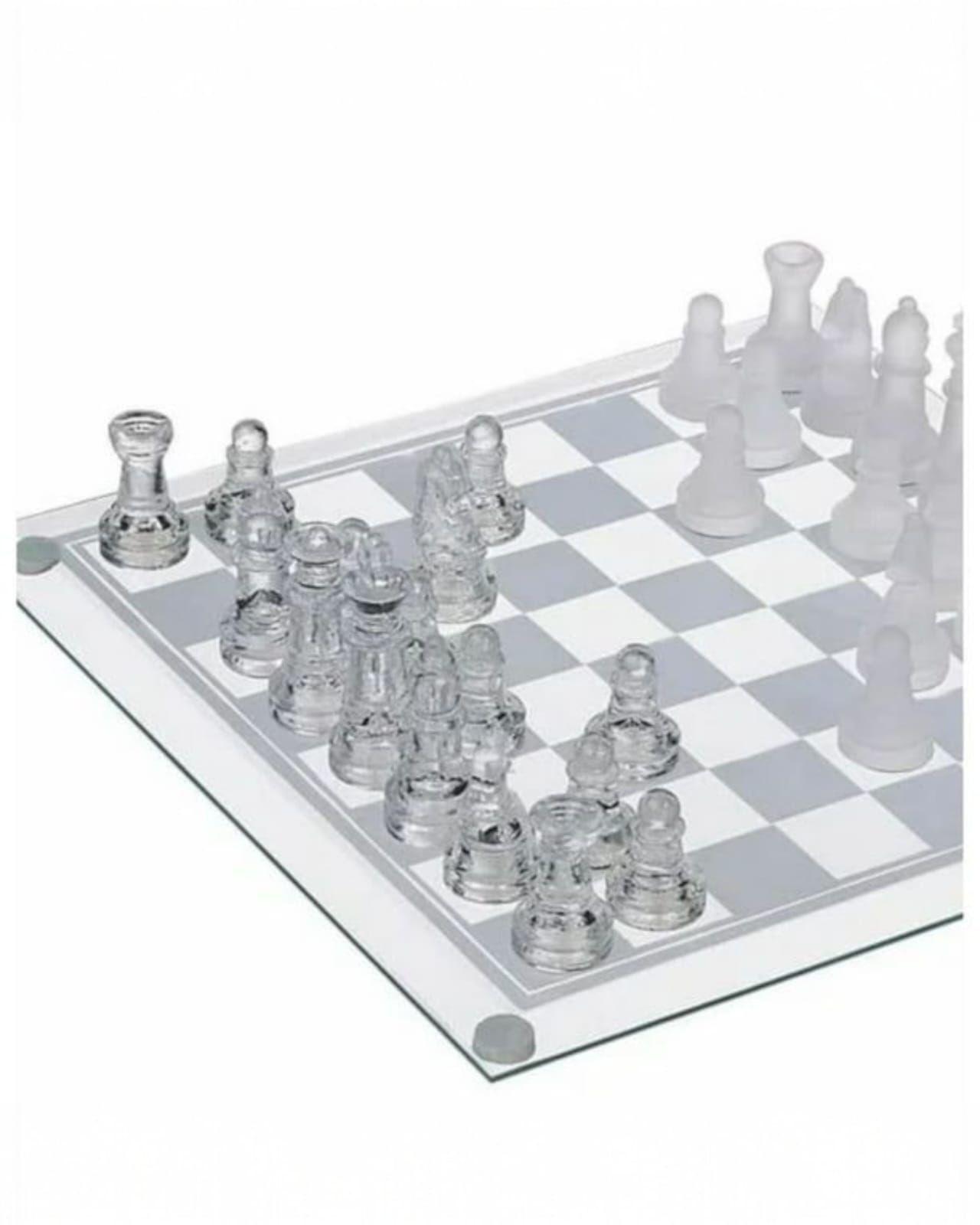 Juego Ajedrez Tablero de Cristal 35x35-0