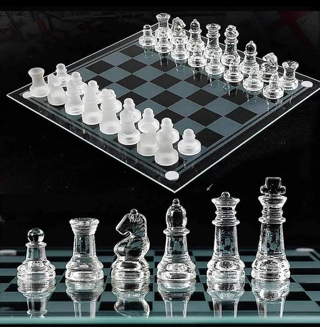 Juego Ajedrez Tablero de Cristal 35x35-2