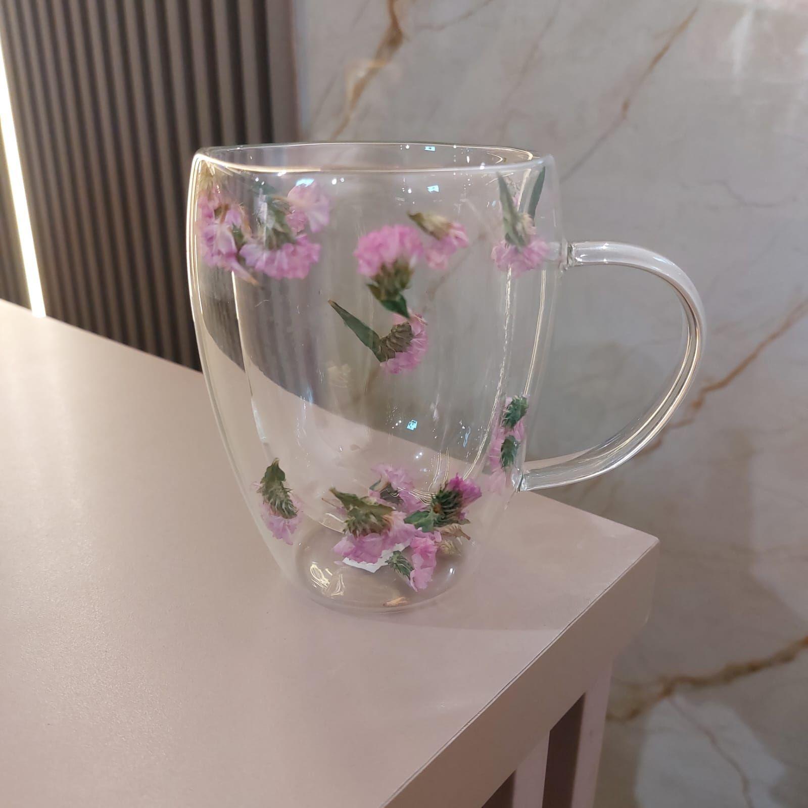 Taza Para Café o Té Doble Fondo Diseño Flores-3