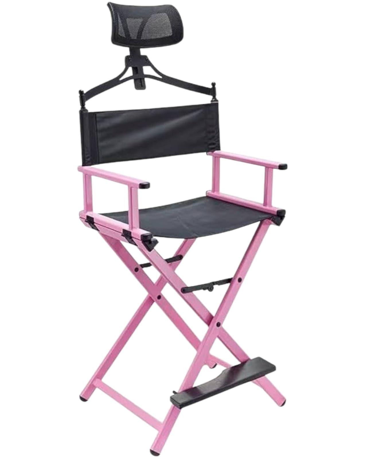 Silla de Maquillaje Profesional Plegable Color Rosa-0