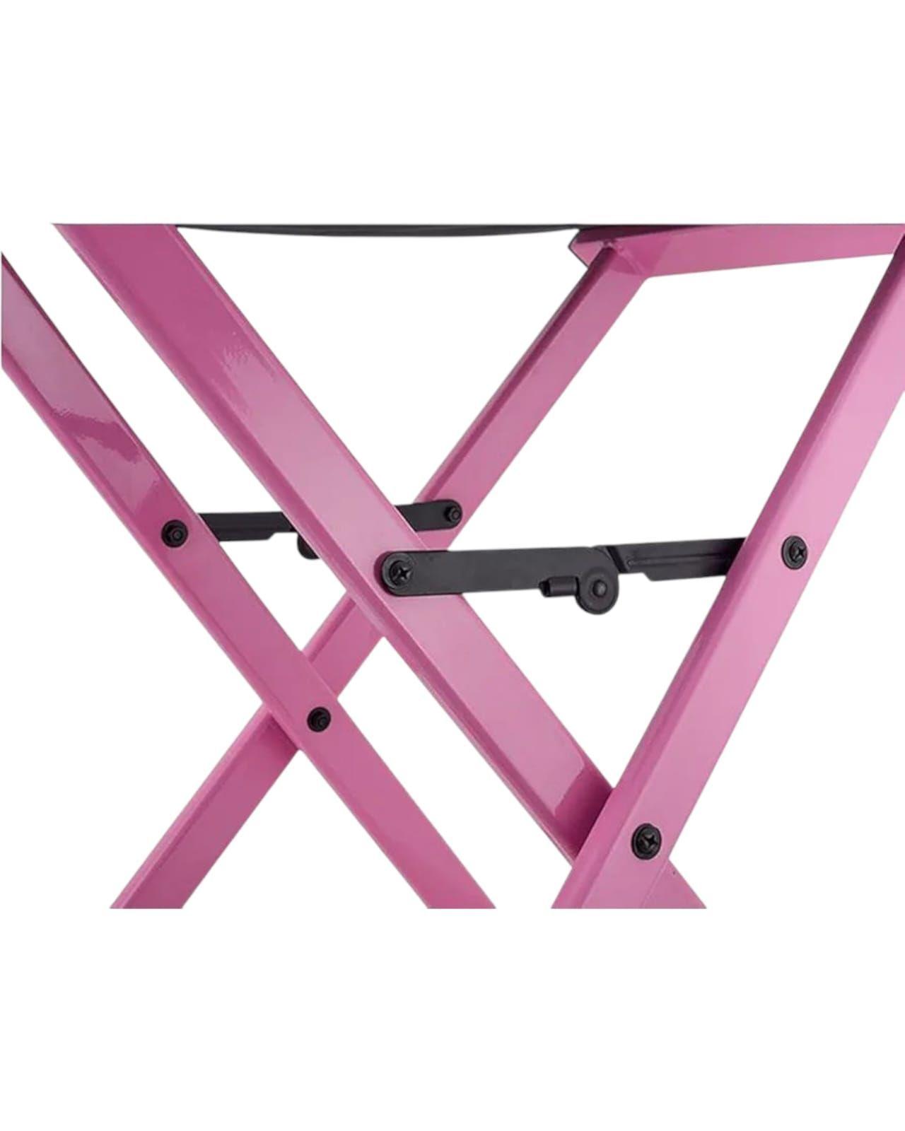 Silla de Maquillaje Profesional Plegable Color Rosa-1