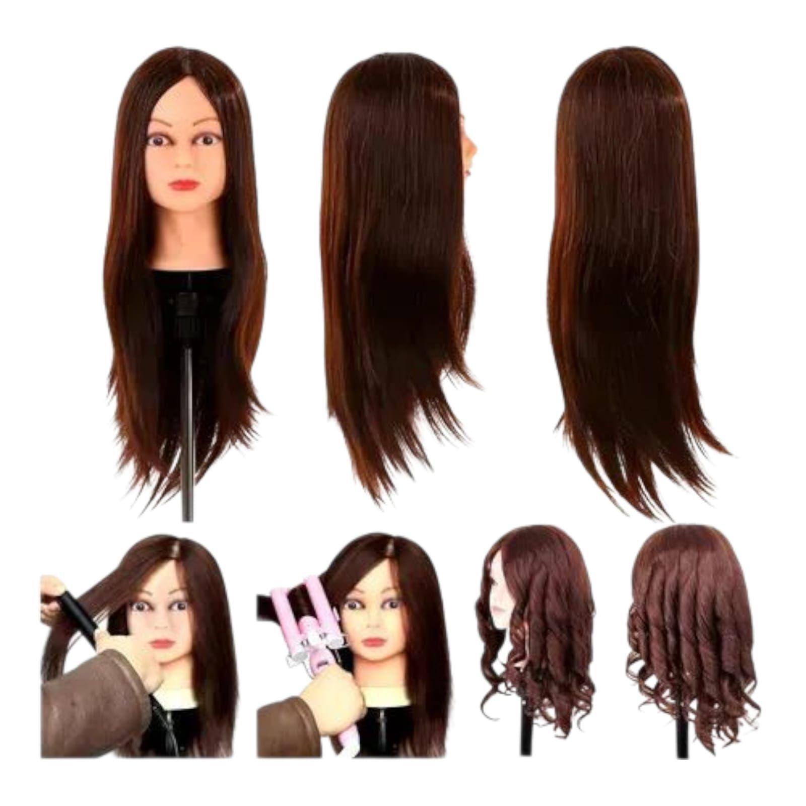 Cabeza Técnica de Practica Peluquería 100% Natural -2
