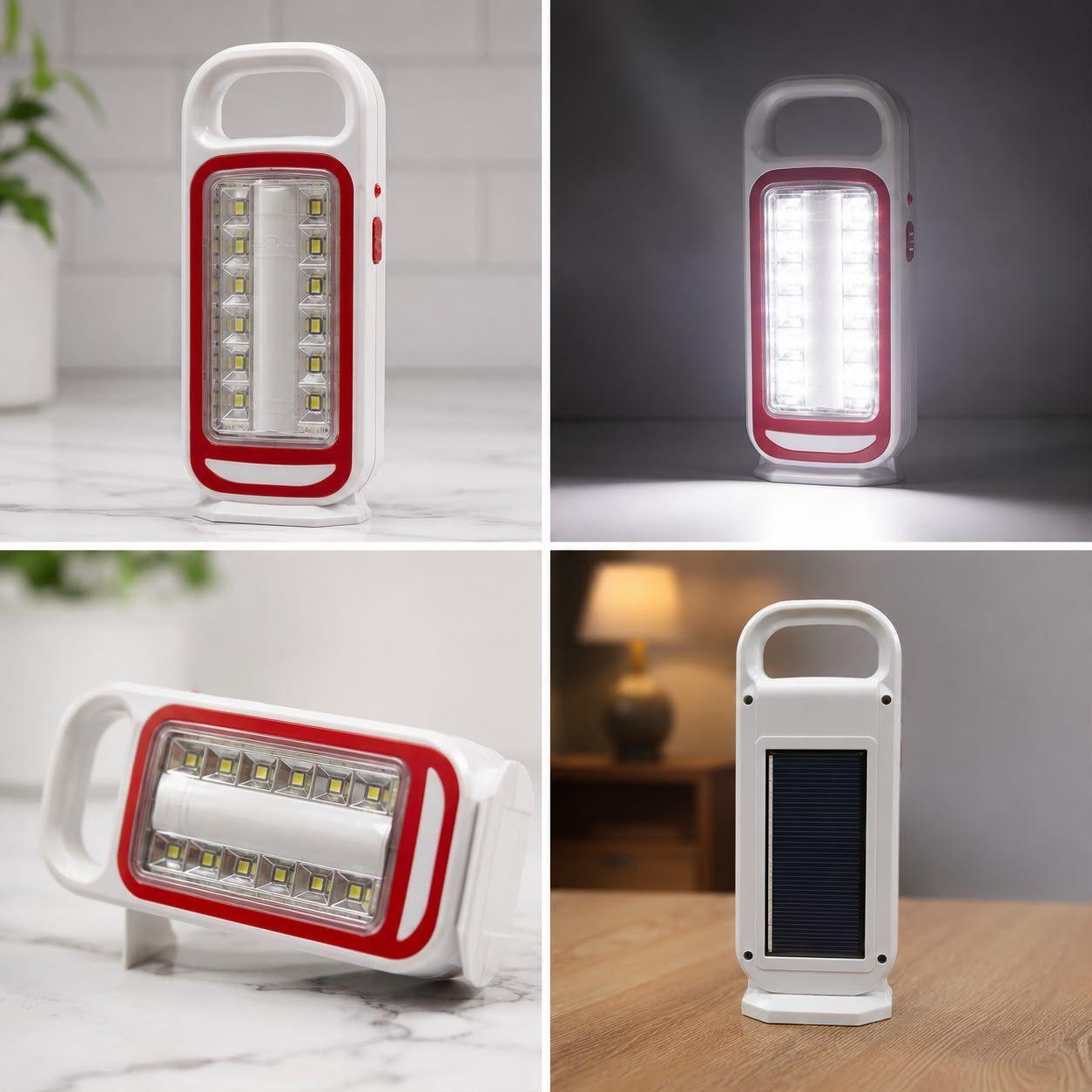 Linterna Luz Led Recargable De Emergencia Rojo-3