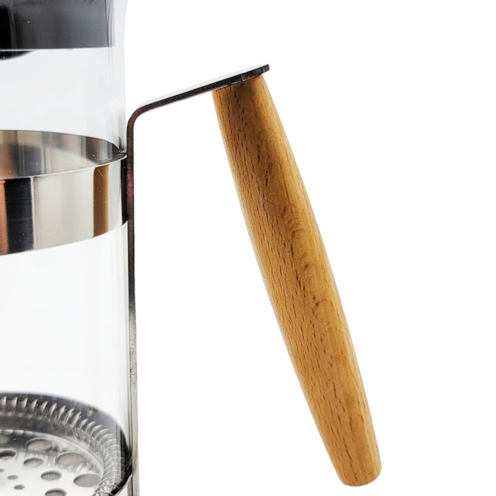 Prensa Francesa Cafetera Tetera de Vidrio 600ml-2