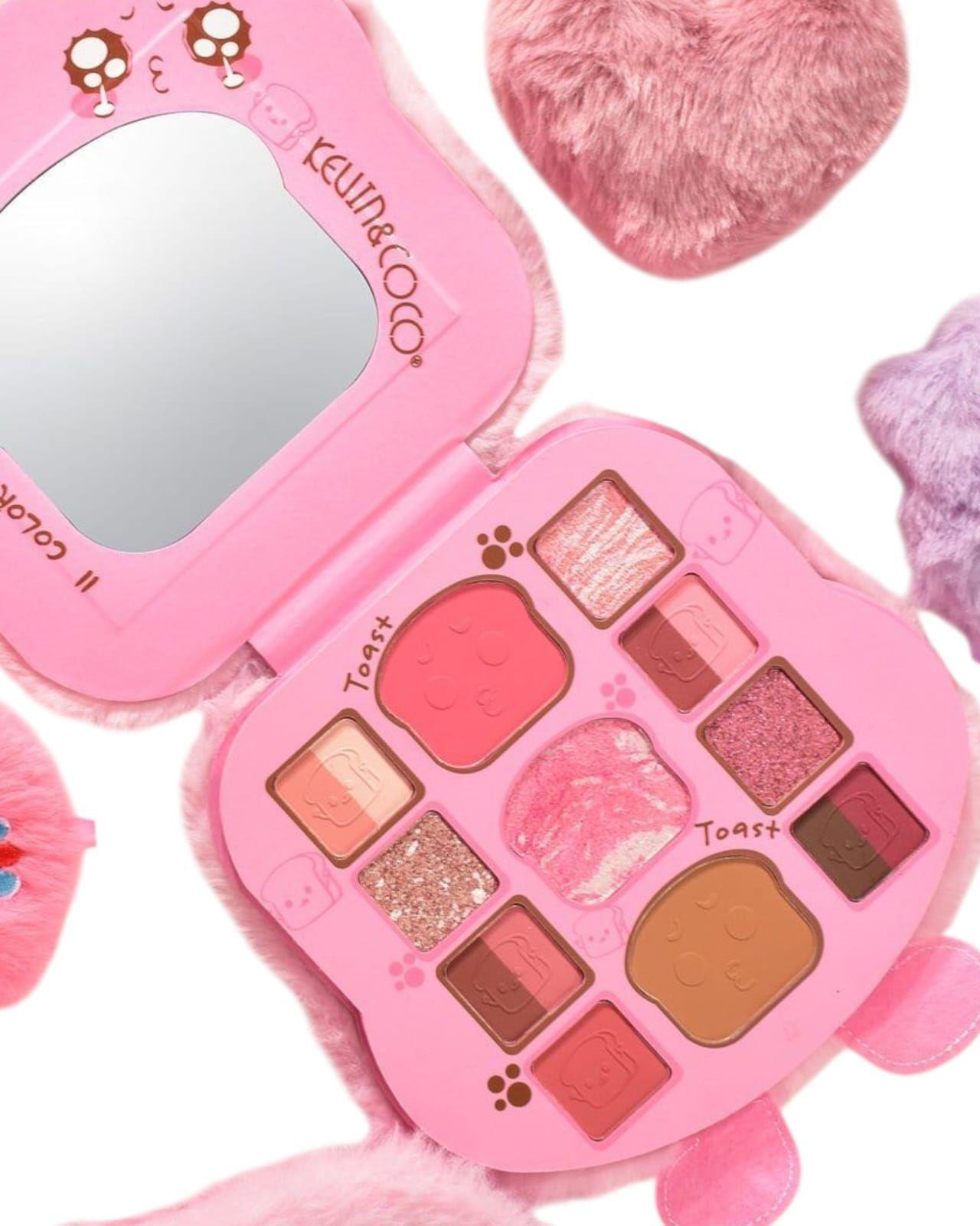 Paleta de Sombras de Felpa Peluche Muñecas Rosa-0