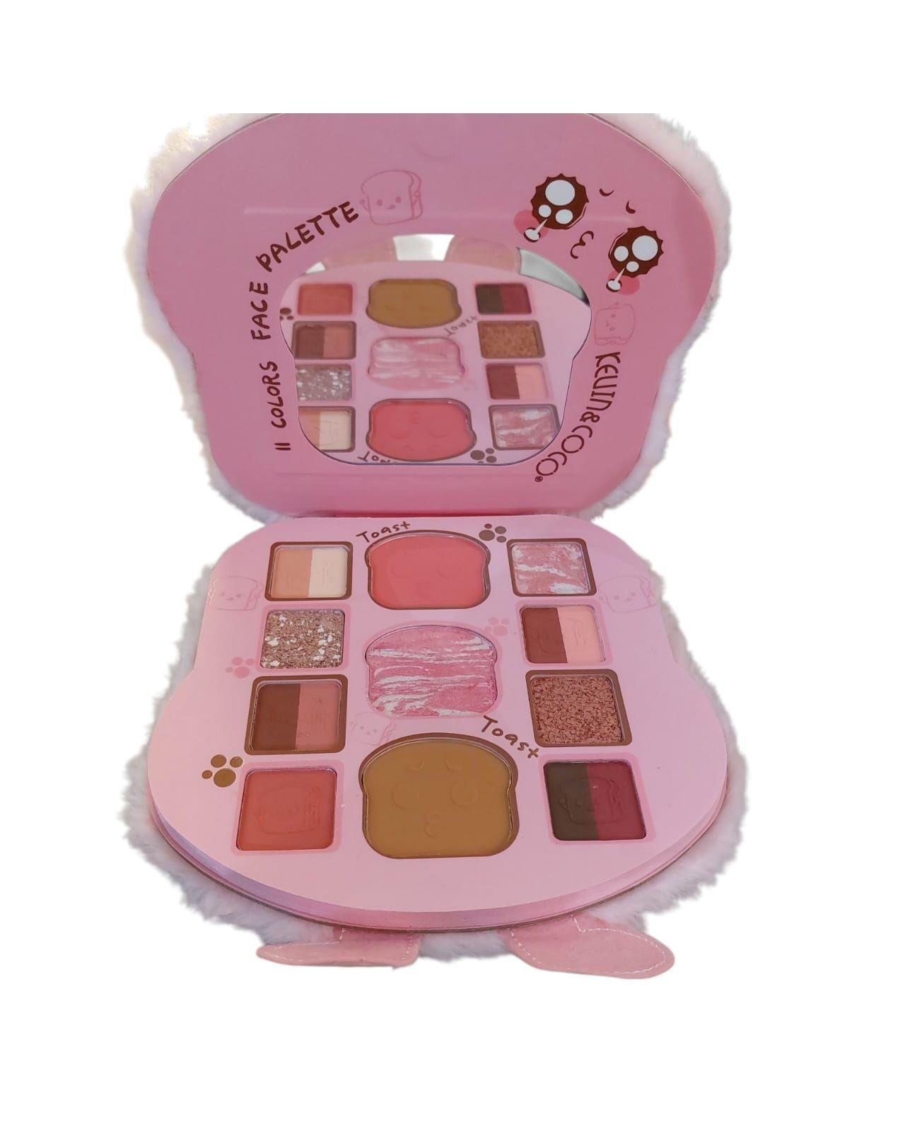 Paleta de Sombras de Felpa Peluche Muñecas Rosa-3