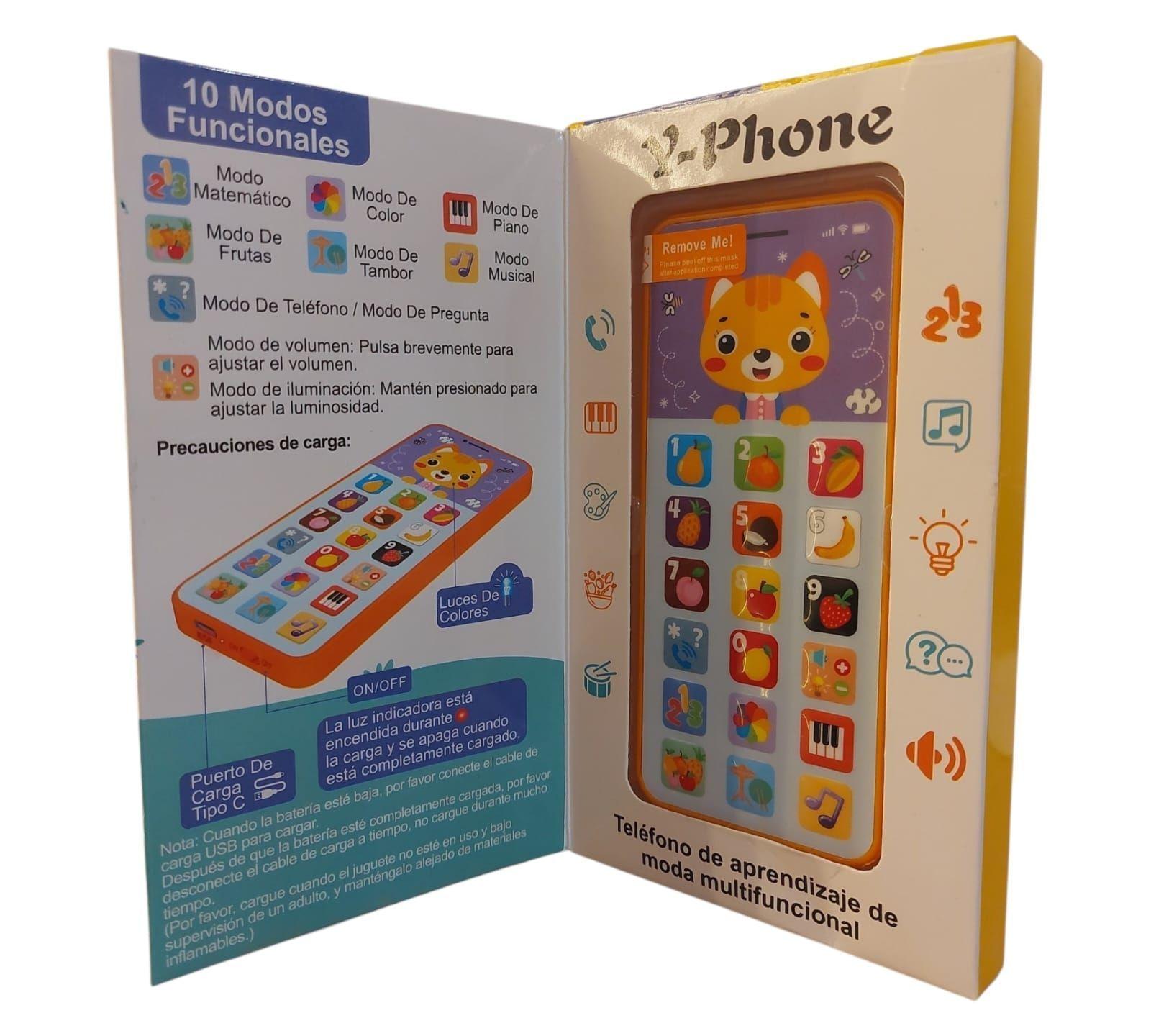 Telefono Recargable Interactivo Para Bebes Educativos Musica-1