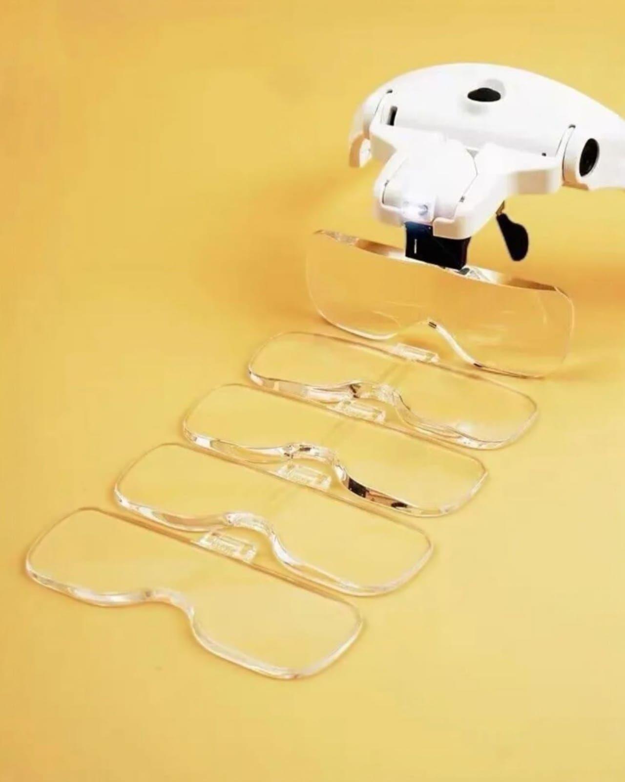Lentes Lupa Para Trabajos Manualidades Blanco-4