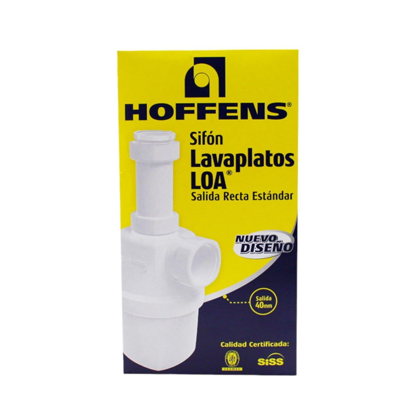 Sifón Lavaplatos Loa Salida Recta Entrada 1 1/2 Y 1 1/4-2