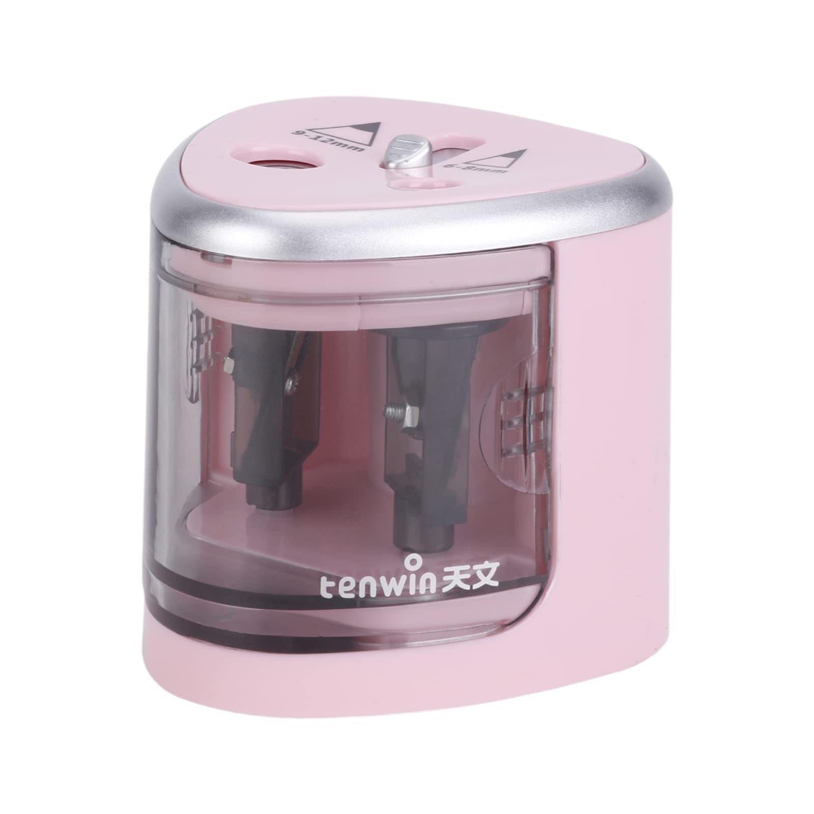 Sacapuntas Eléctrico De Doble Batería Para Lápices ROSA-0