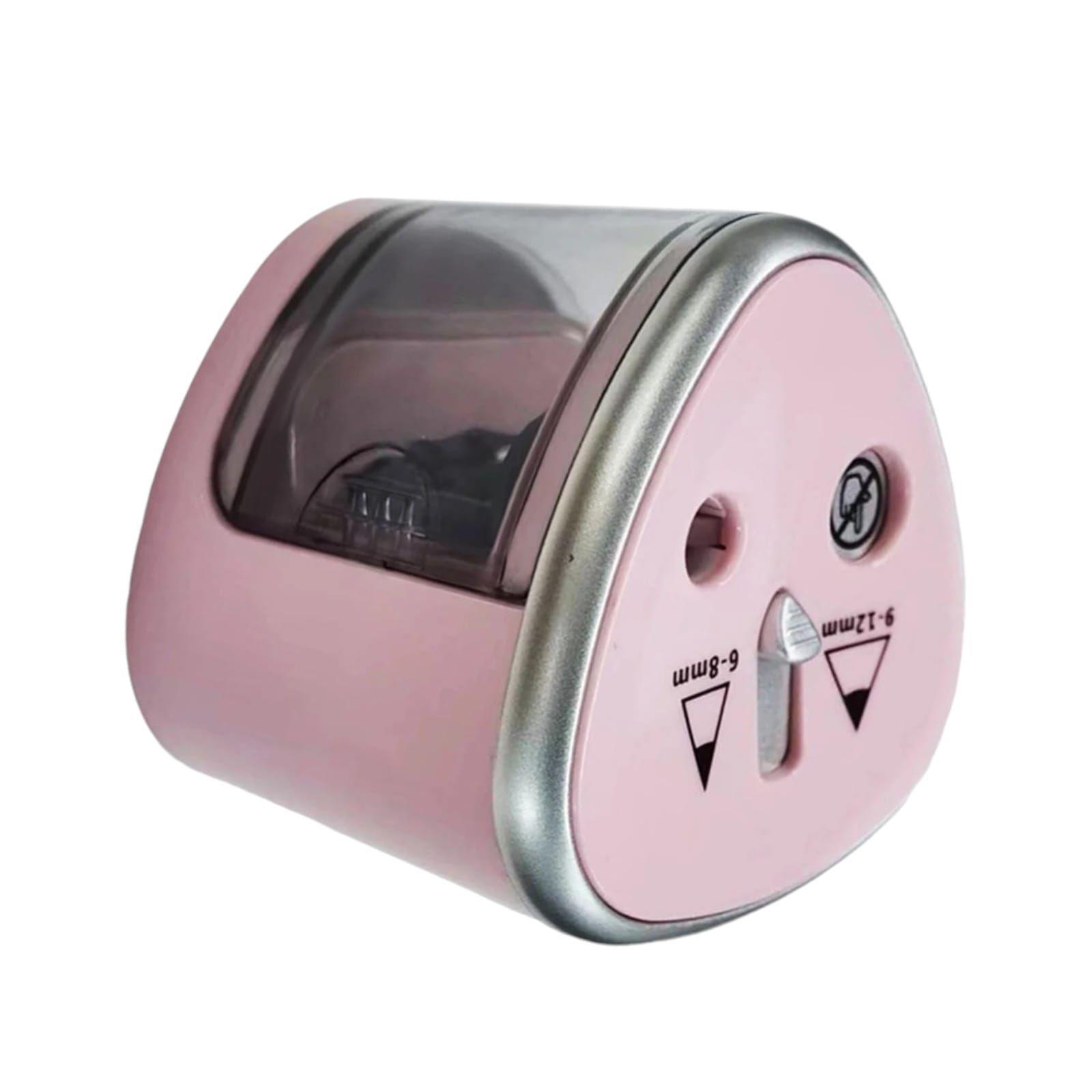 Sacapuntas Eléctrico De Doble Batería Para Lápices ROSA-2