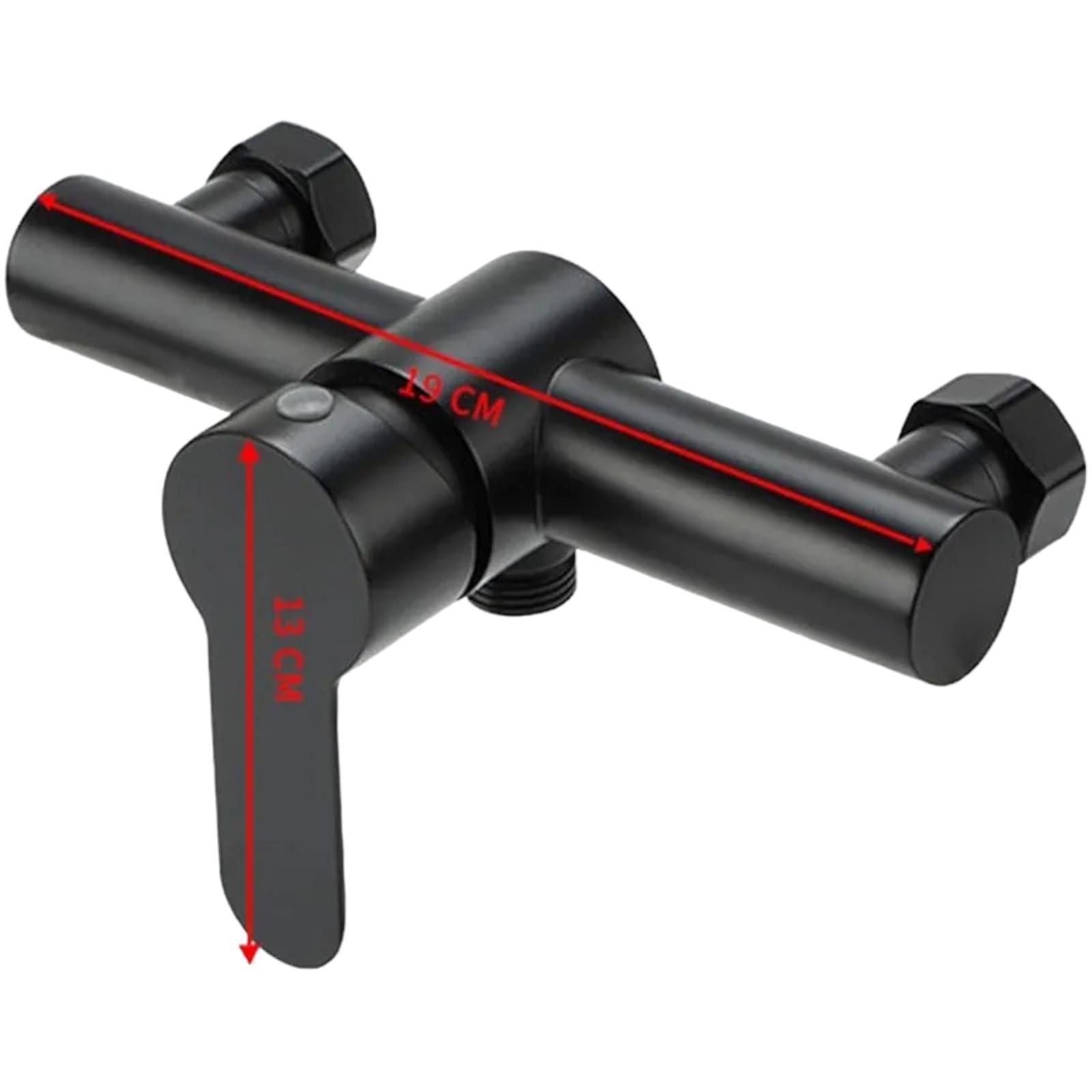 Llave Monomando Grifo Para Tina Ducha Negro Ovalado-2
