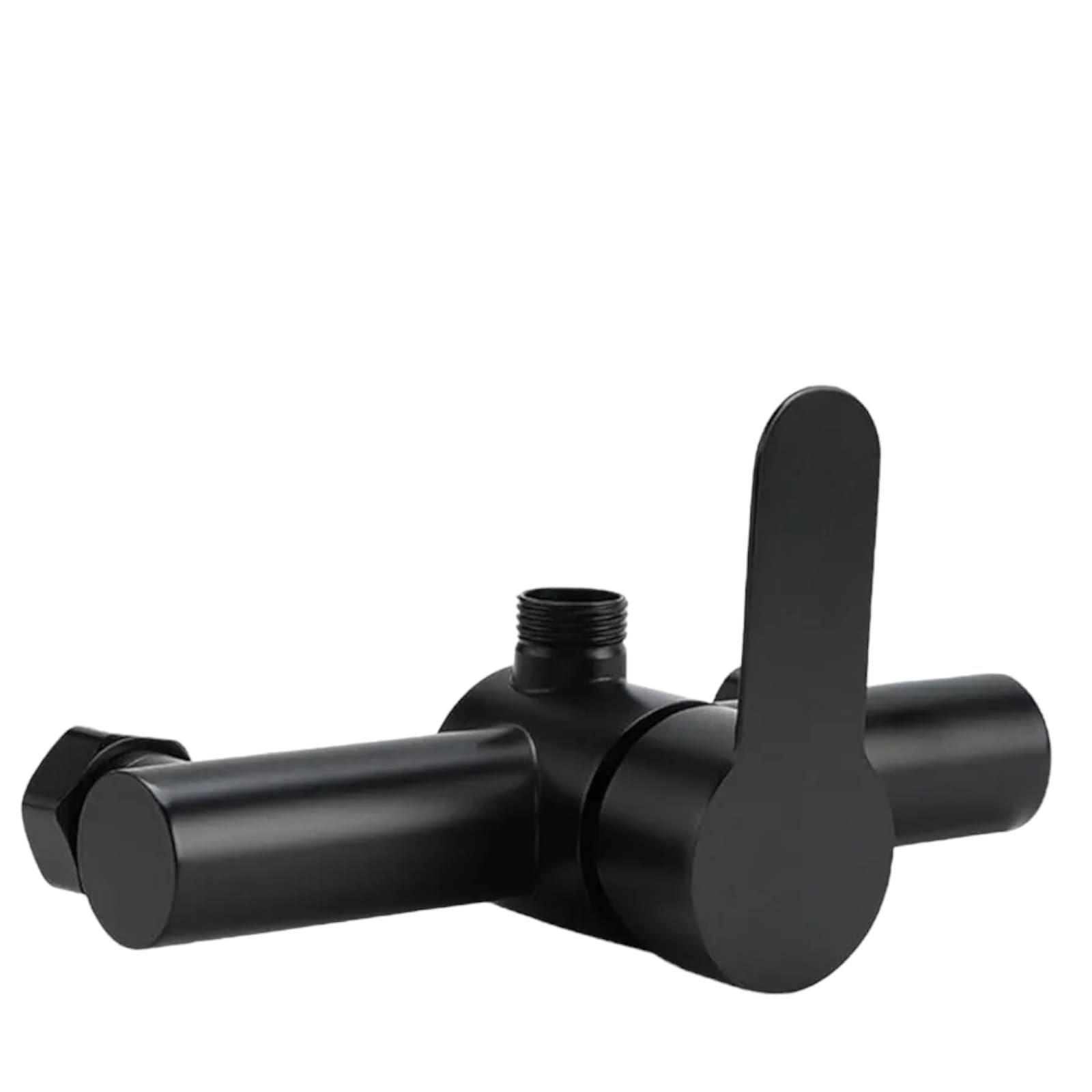 Llave Monomando Grifo Para Tina Ducha Negro Ovalado-3