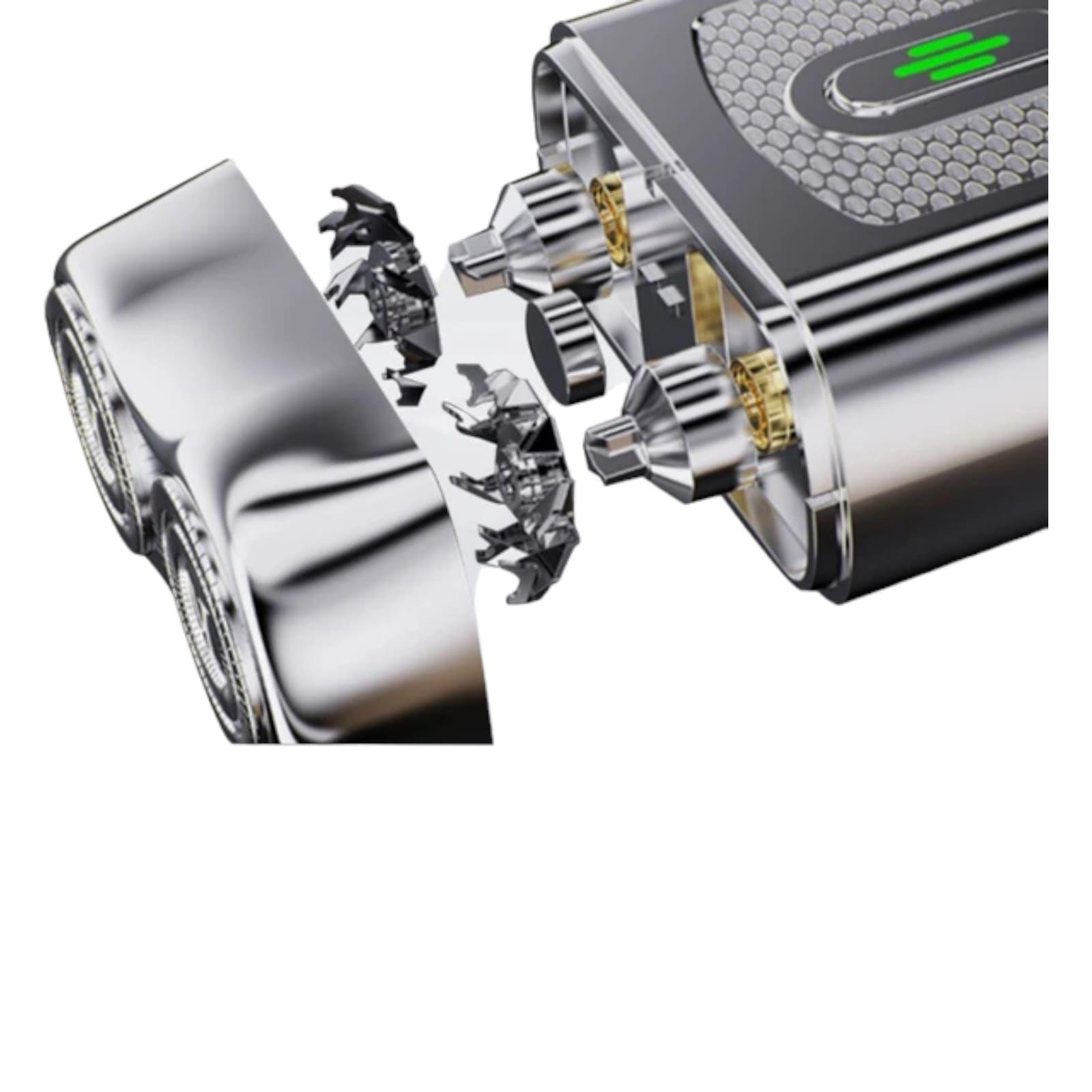 Afeitadora Kemei Mini Km-C40 Recargable Shaver Plateado-1