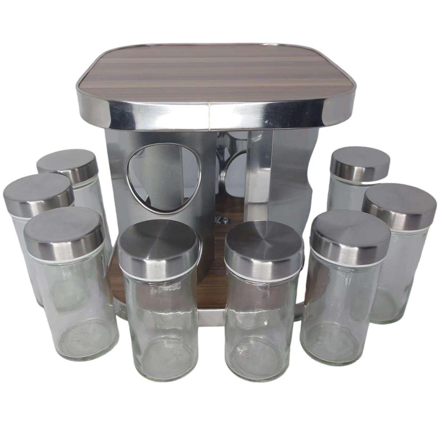  Especiero Cocina 8 Condimentos Giratorio Acero Inoxidable -3