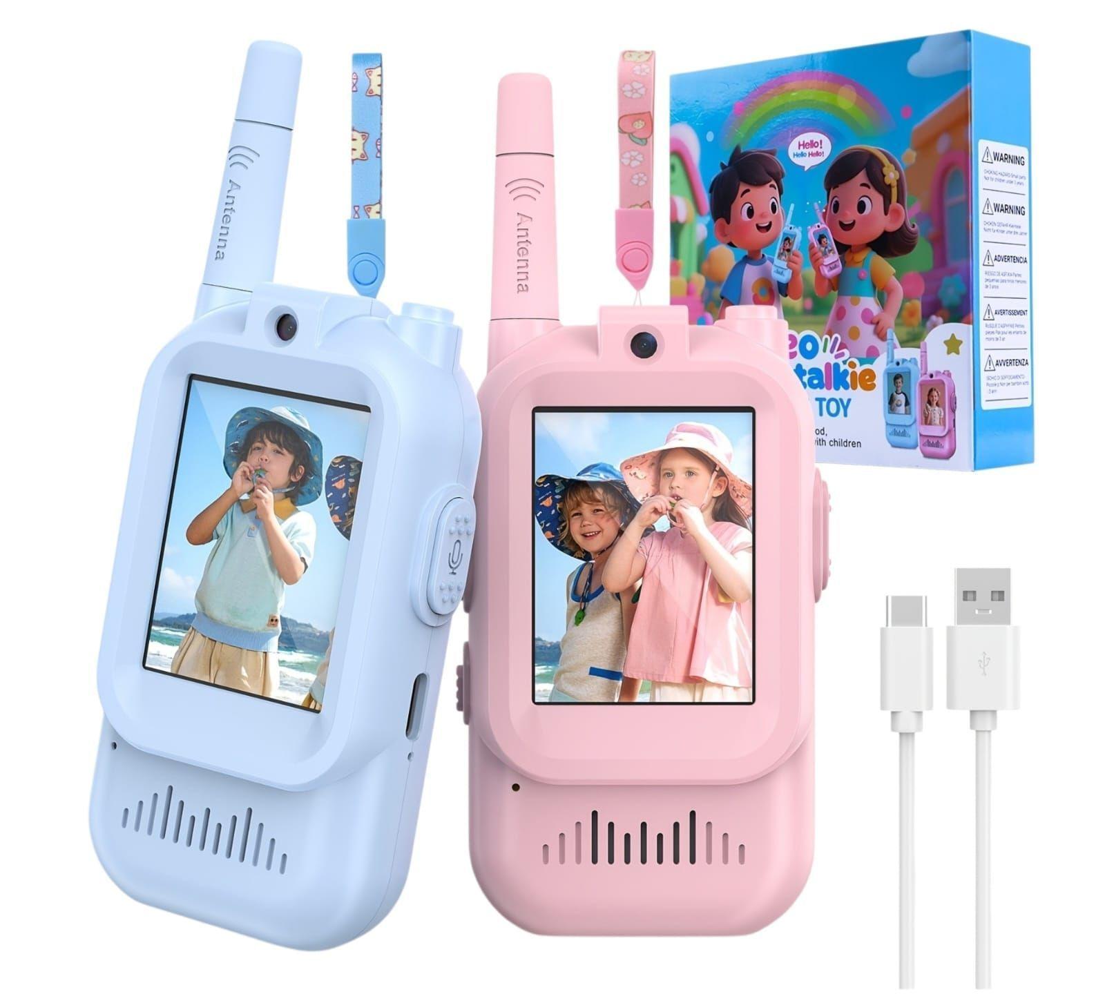 Walkie talkie Con Video Para Ni os 2 Piezas Camara Y Juego-4