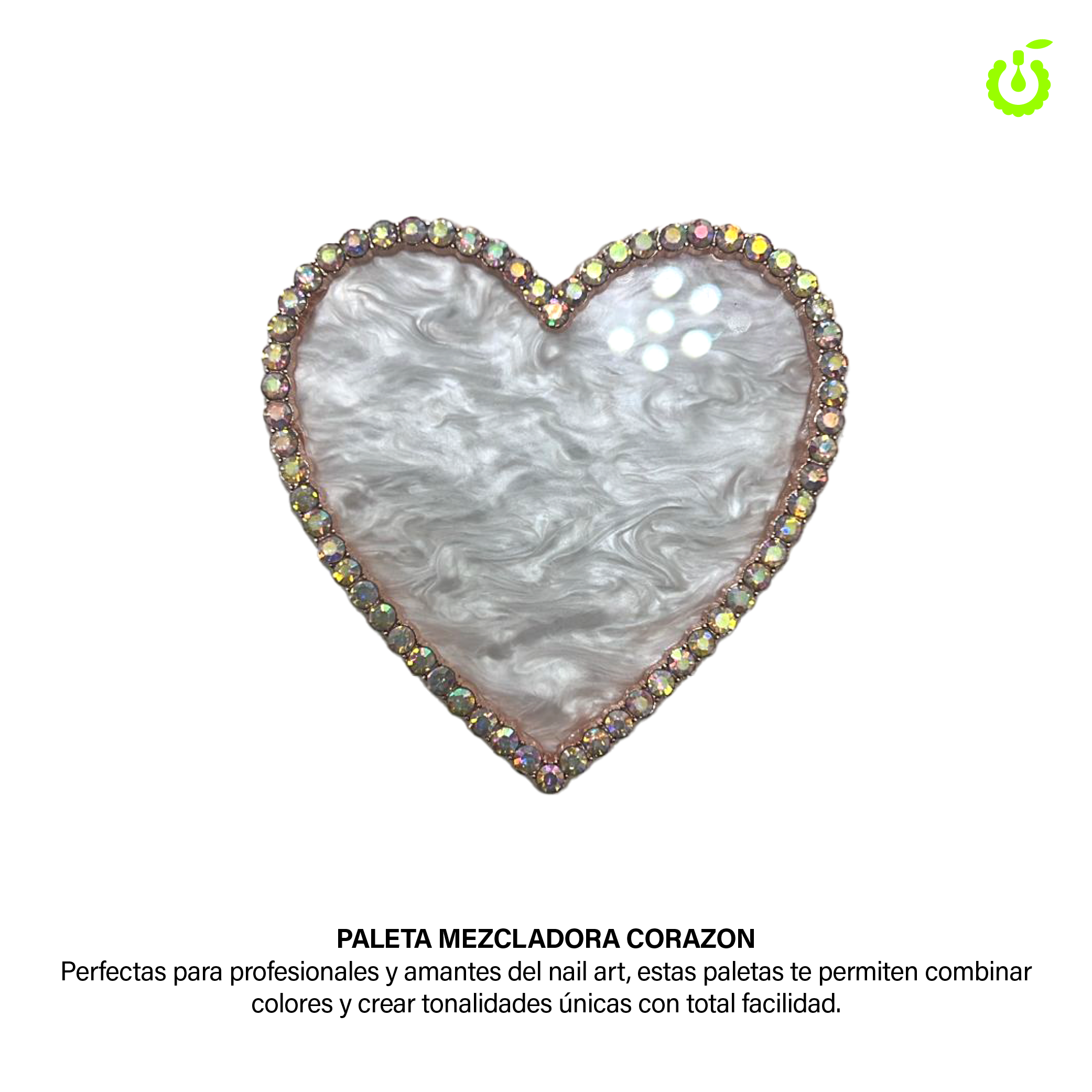 Paleta Para Uñas Mezcladora Corazon Y Princess Cherimoya-1