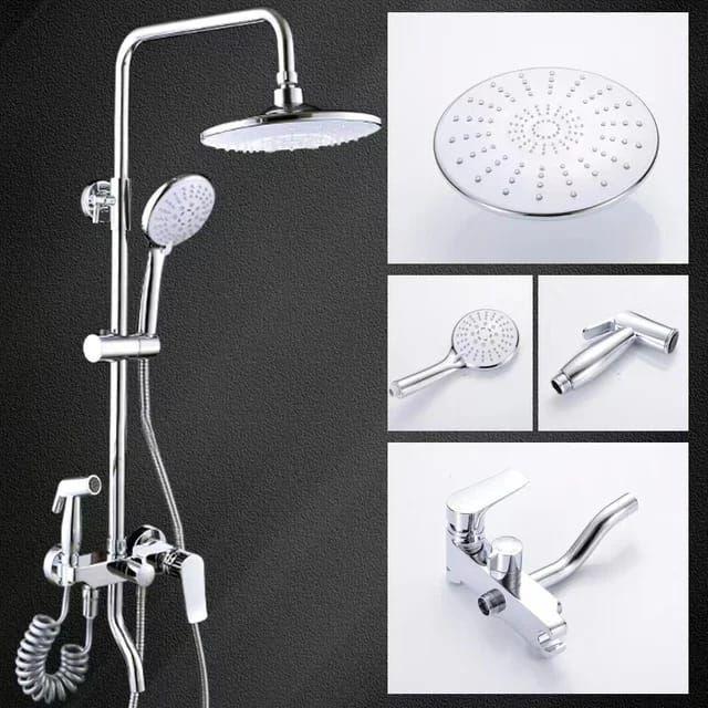 Columna De Ducha Color Cromado De 4 Funciones con monomando.-4