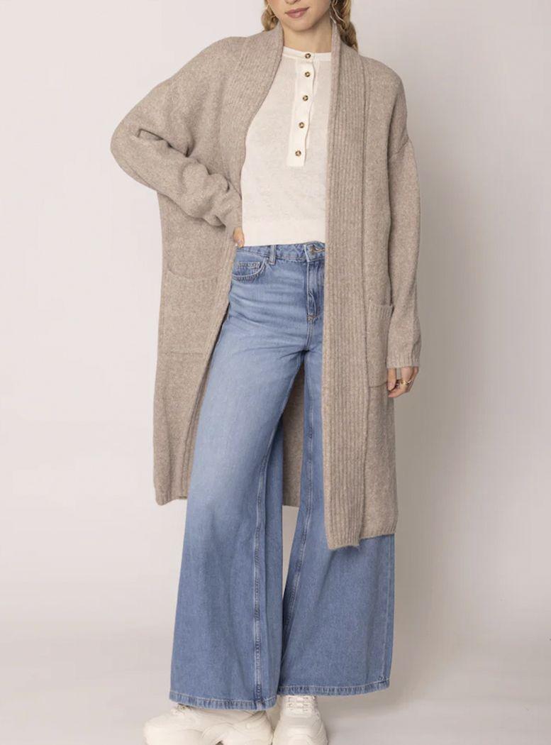 Cardigan Largo Beige Oversized by Brasil soo glam-0
