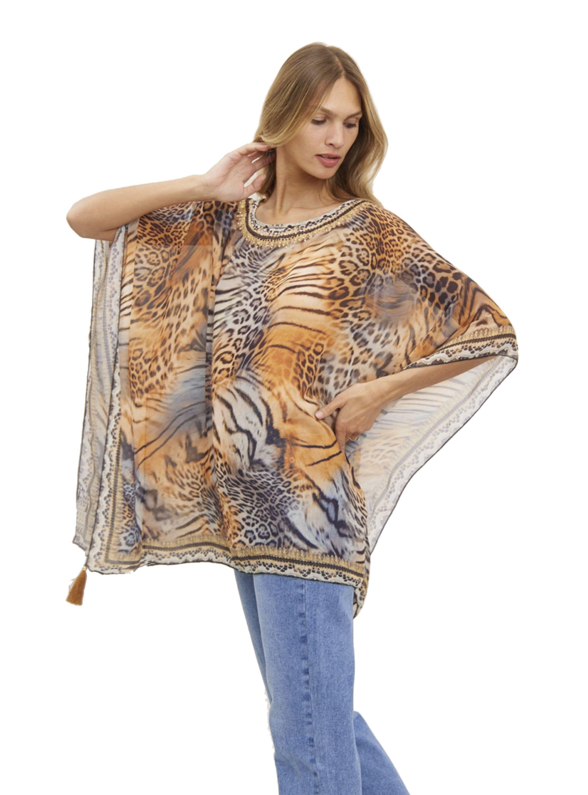 Blusa Ligera Animal Print Frime by Brasil soo Glam-0
