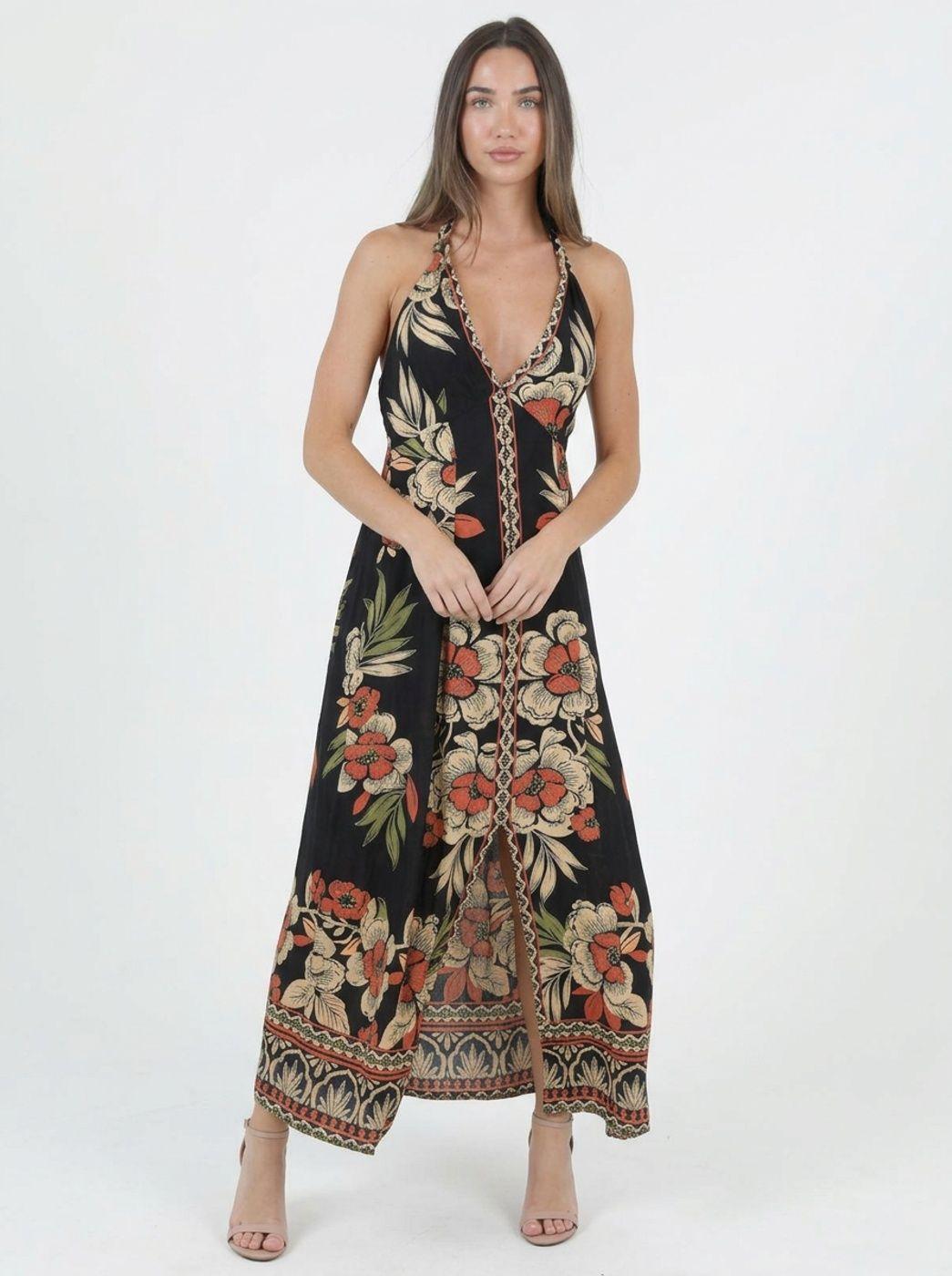 Maxivestido Halter con Tajo by Brasil soo Glam-2